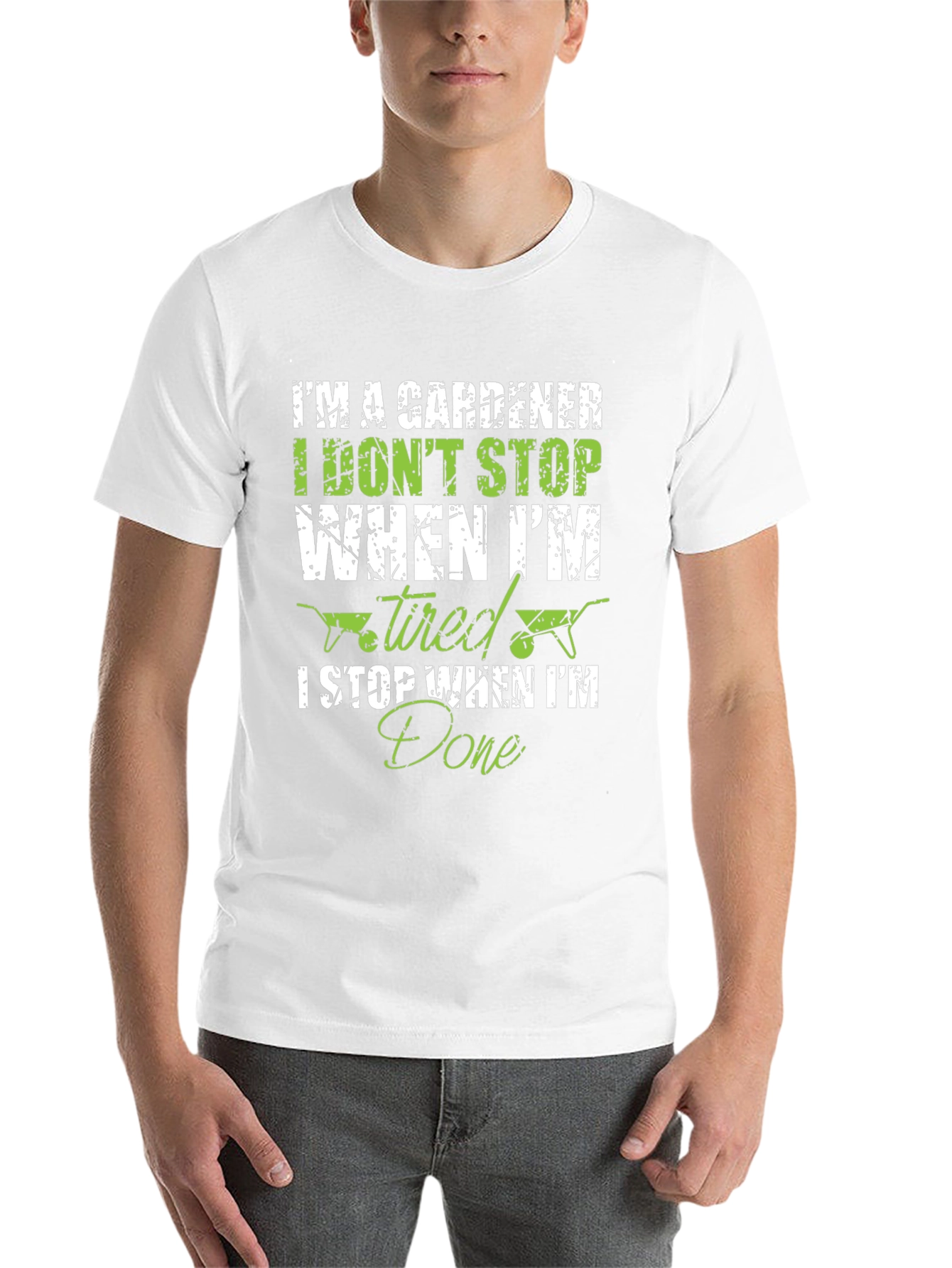 Black Gardener T-Shirt: I Don't Stop When Tired, I Stop When Done! view 14