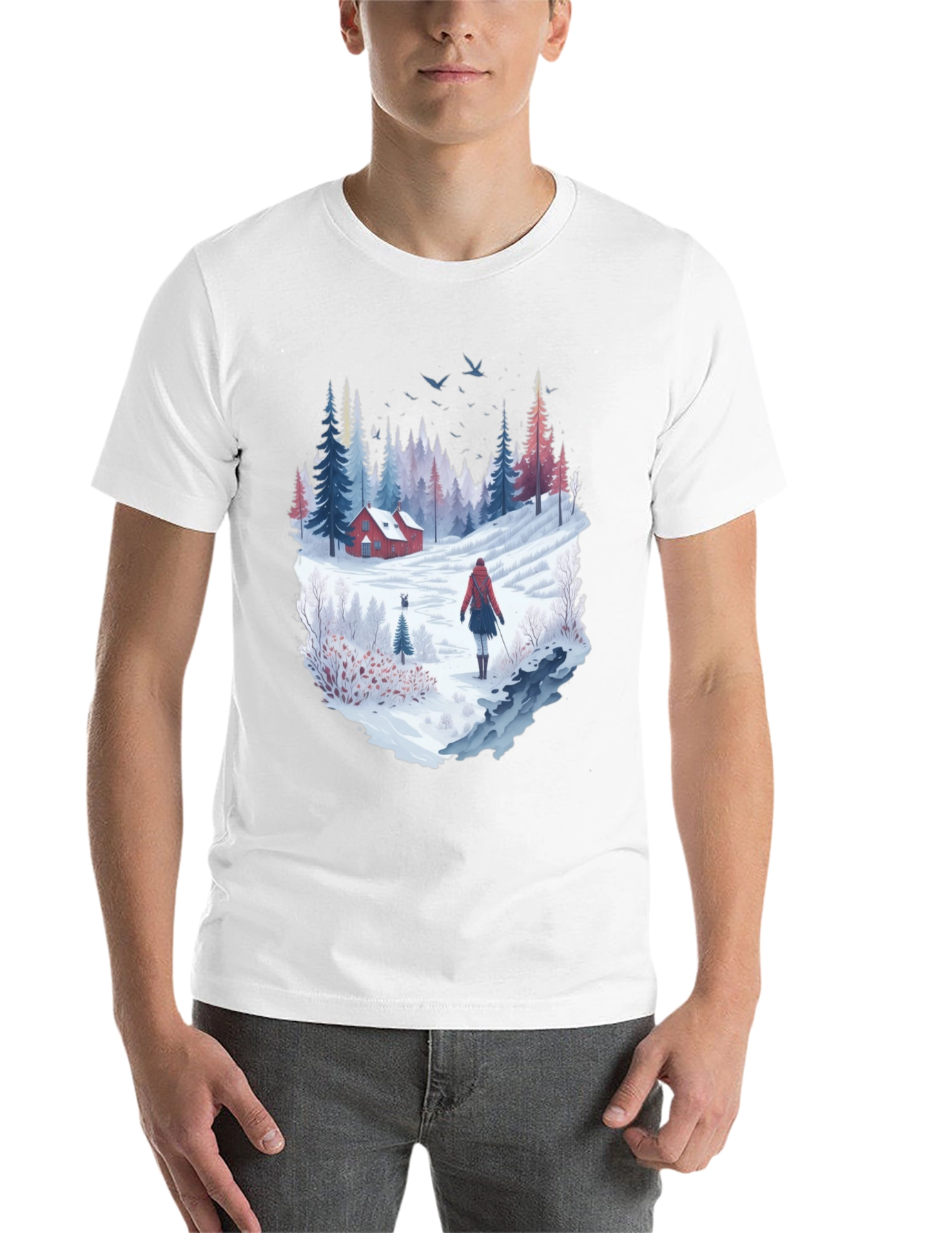 Black Winter Cabin T-Shirt view 14