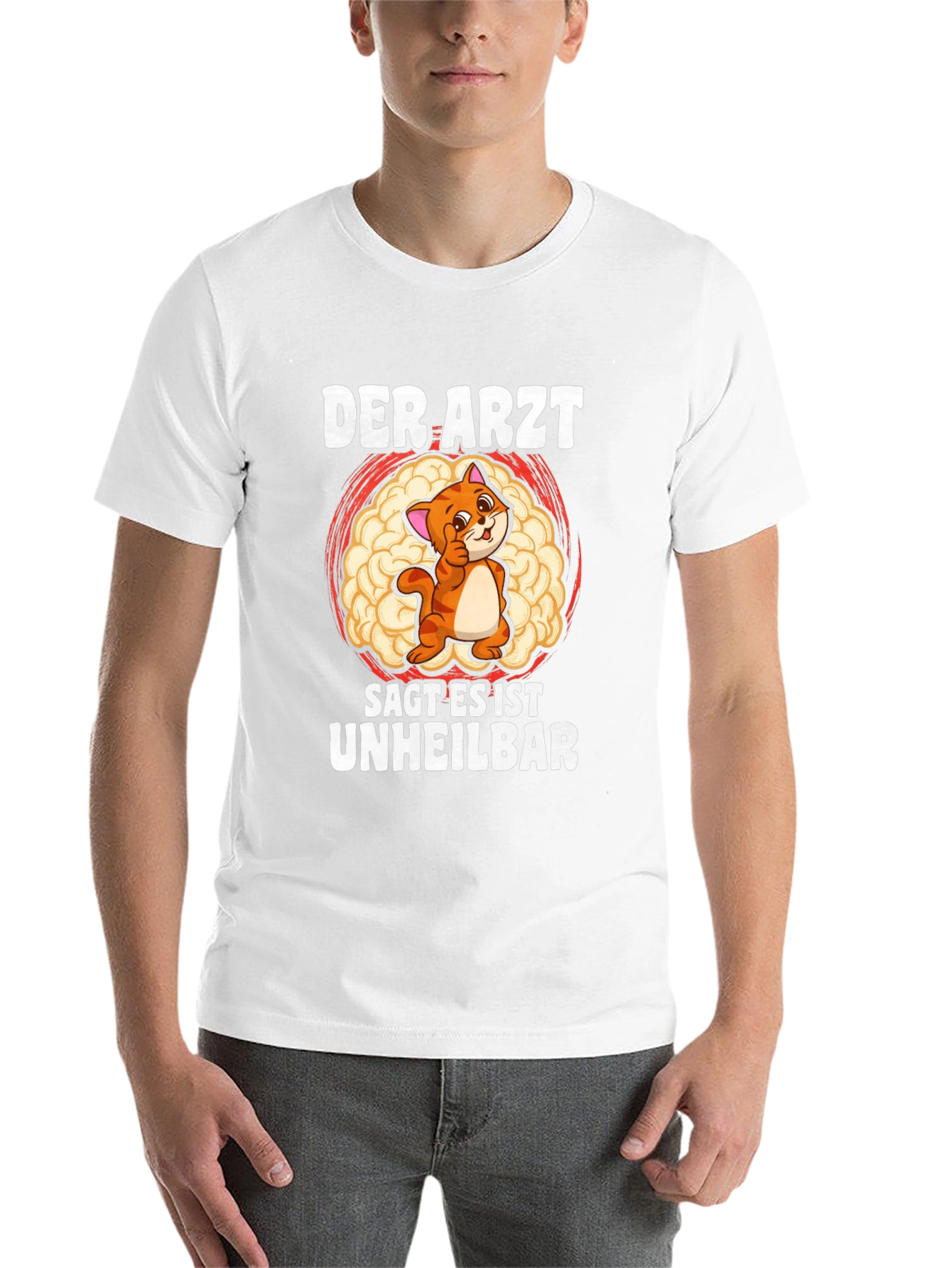 Black Der Arzt Sag T-Shirt - Cat Brain view 14