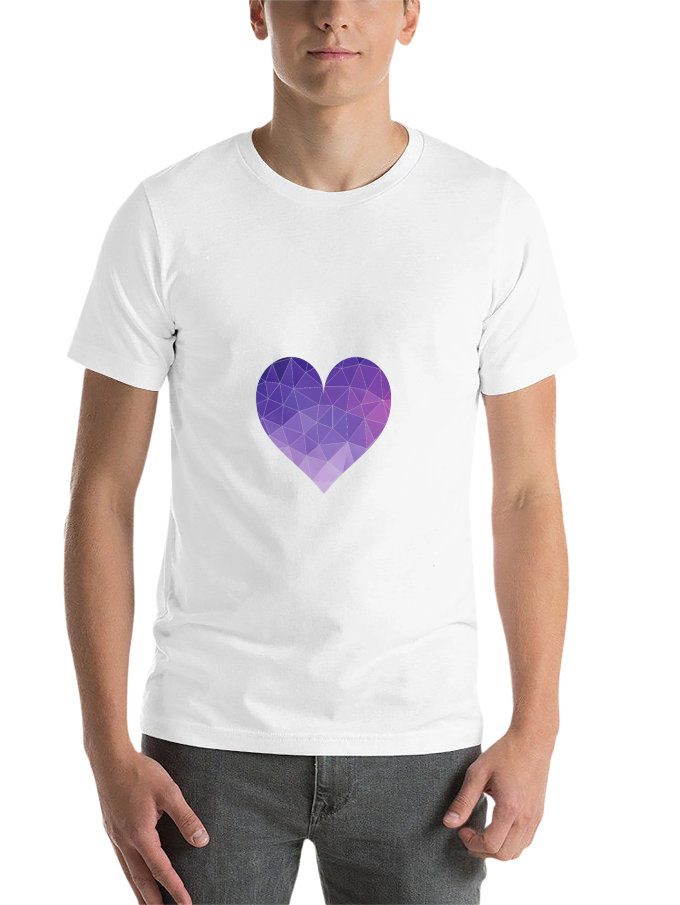 Black Geometric Heart Tee - Modern Graphic Print view 14