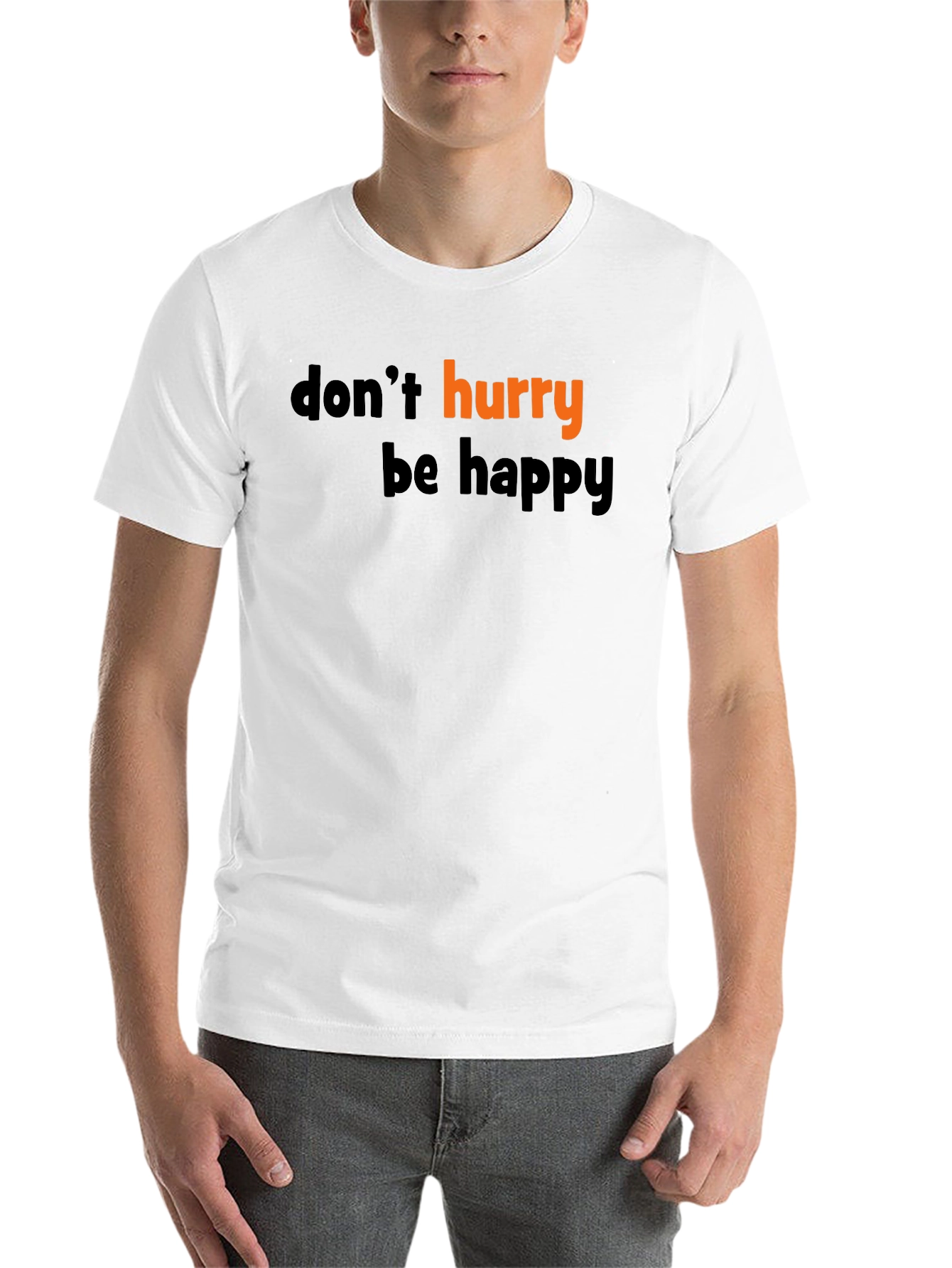 Black Don't Hurry Be Happy Graphic Tee view 14