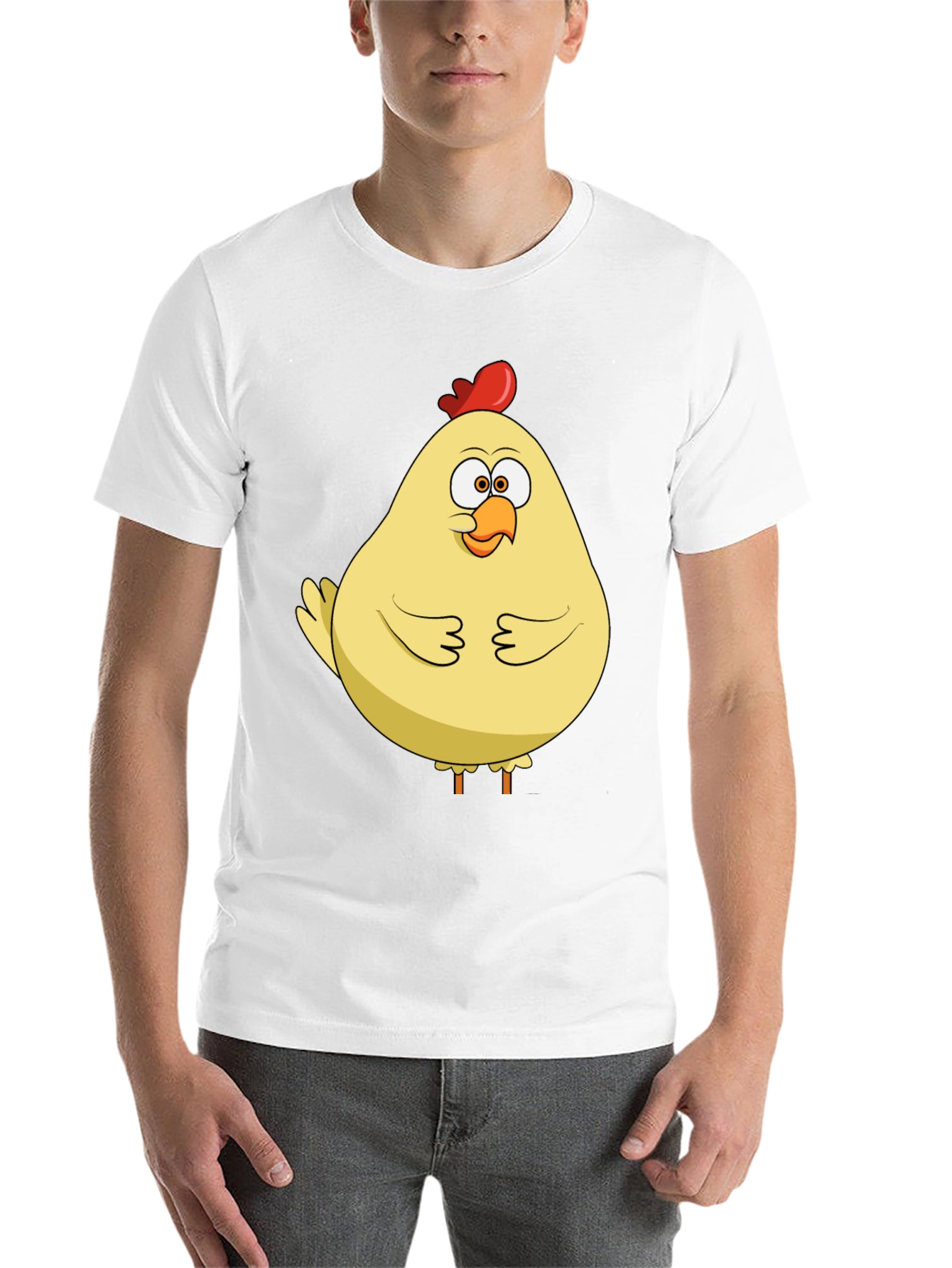 Black Funny Chicken T-Shirt - Quirky Cartoon Bird Tee view 14