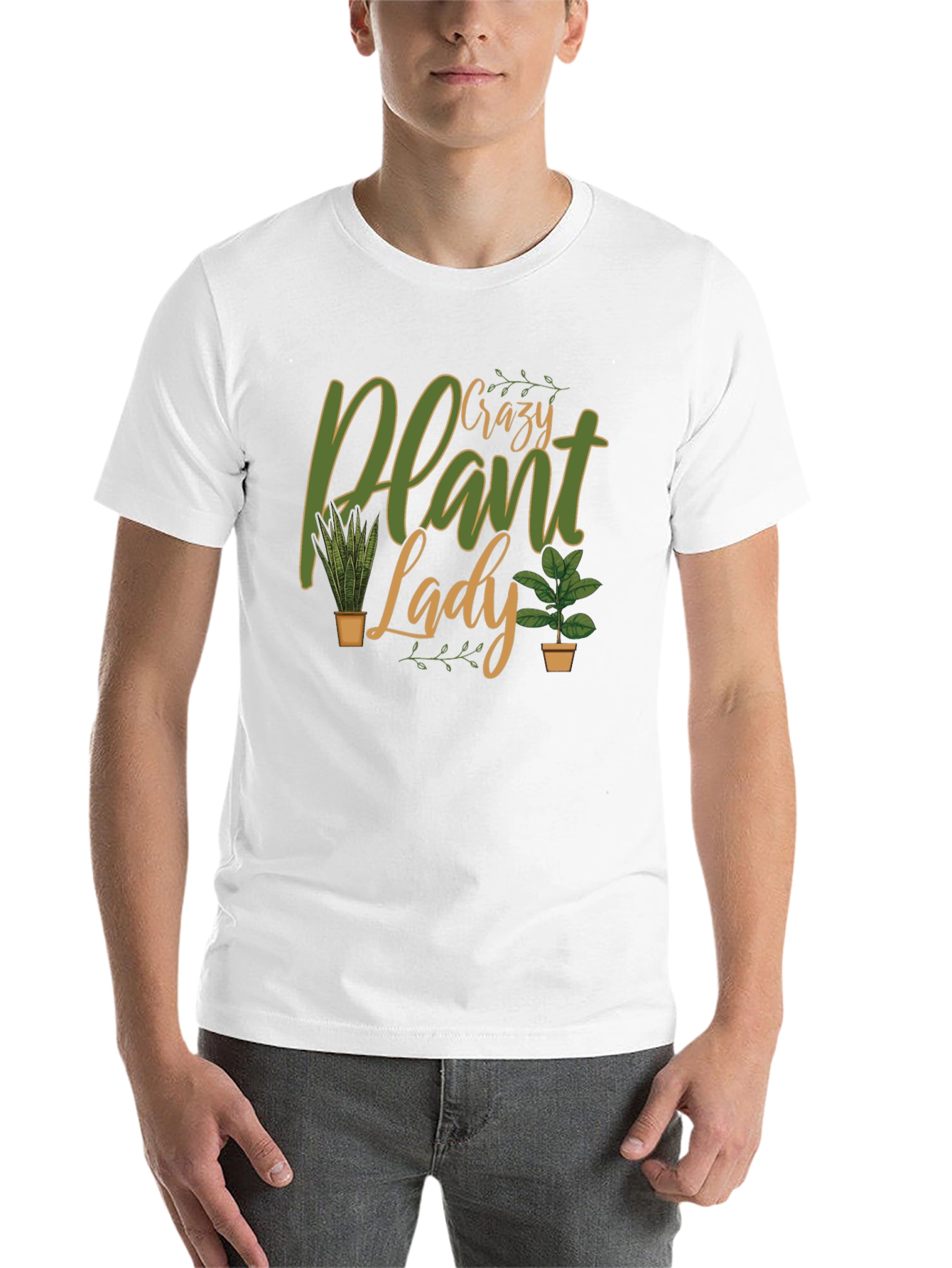 Crazy Plant Lady Graphic Tee - Novelty Gardener Shirt - 14