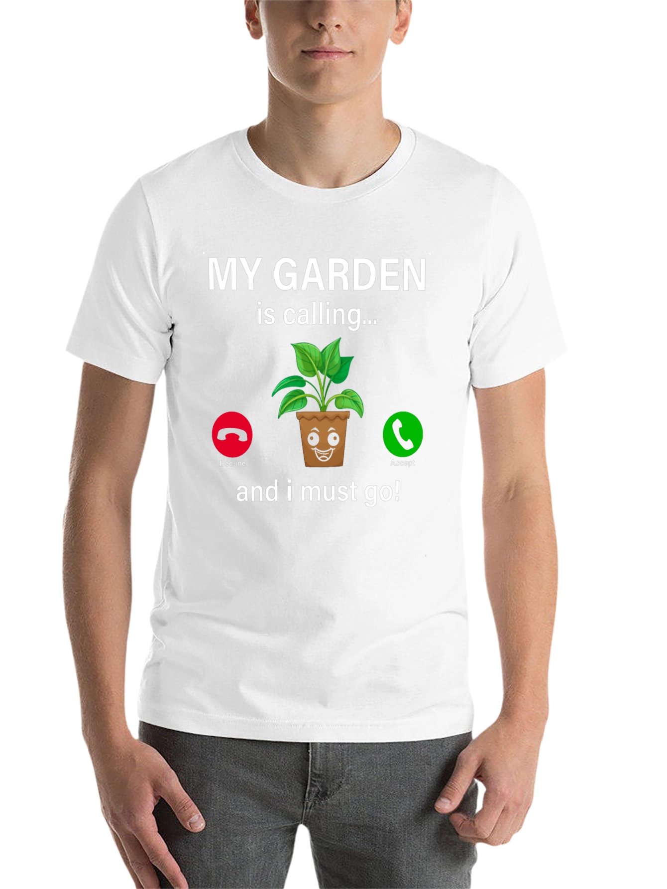 Black My Garden Is Calling T-Shirt Funny Gardener Tee view 14