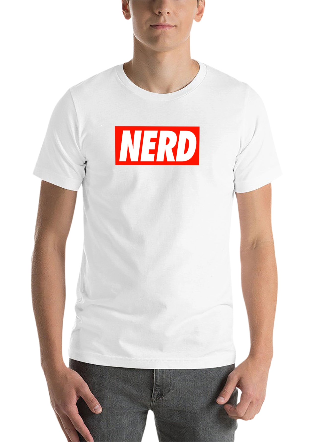 Black Nerd Box Logo Black T-Shirt view 14