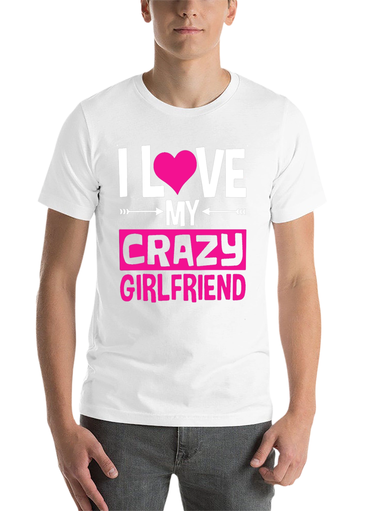 Black I Love My Crazy Girlfriend Graphic Tee view 14