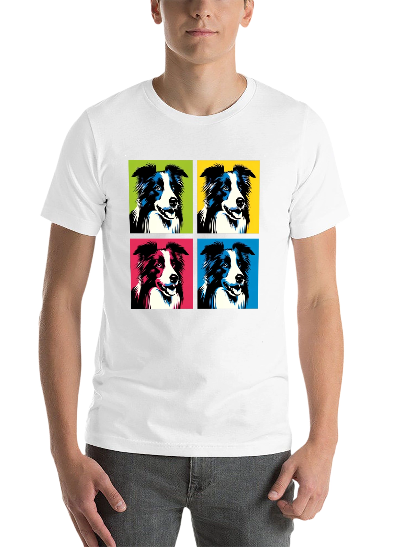 Black Pop Art Dog T-Shirt - Bold Graphic Tee view 14