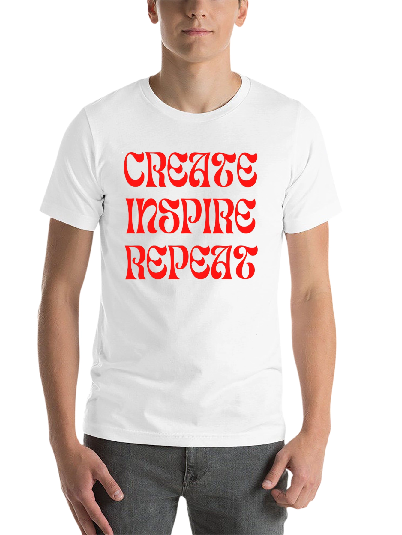 Black Create Inspire Repeat Graphic Tee view 14