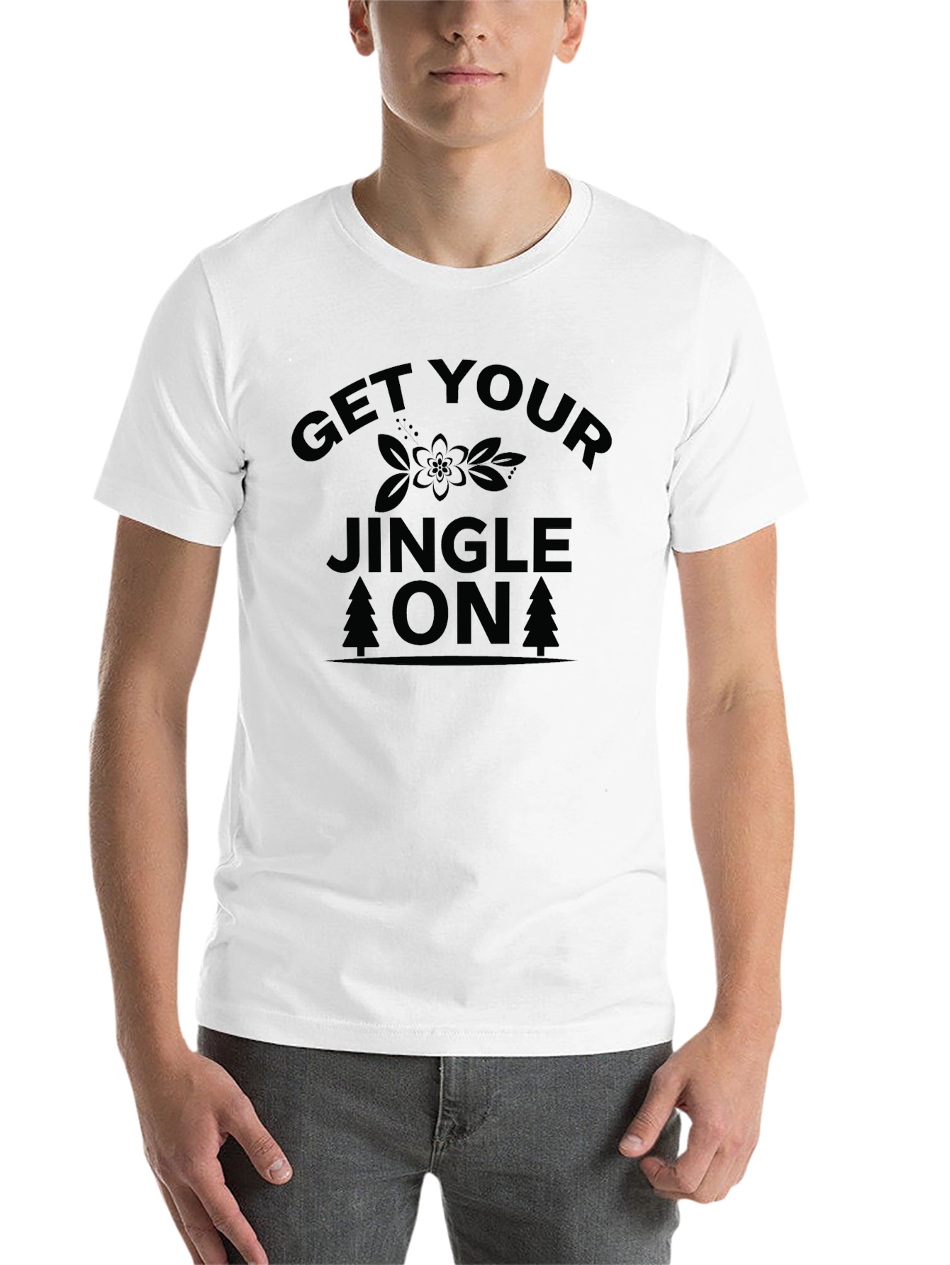 Black Get Your Jingle On Holiday Tee - Christmas T-Shirt view 14