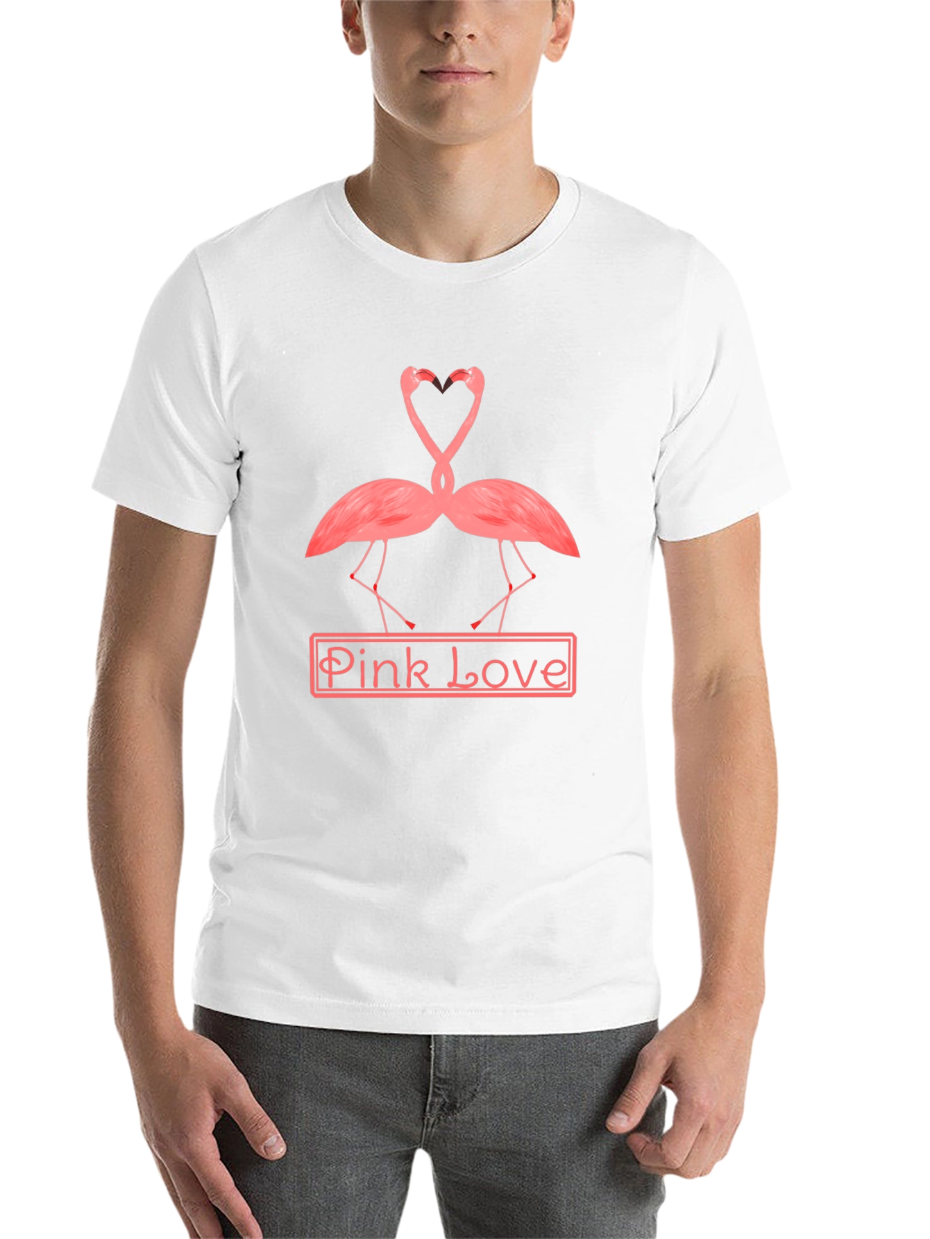 Black Pink Love Flamingo Graphic Tee view 14