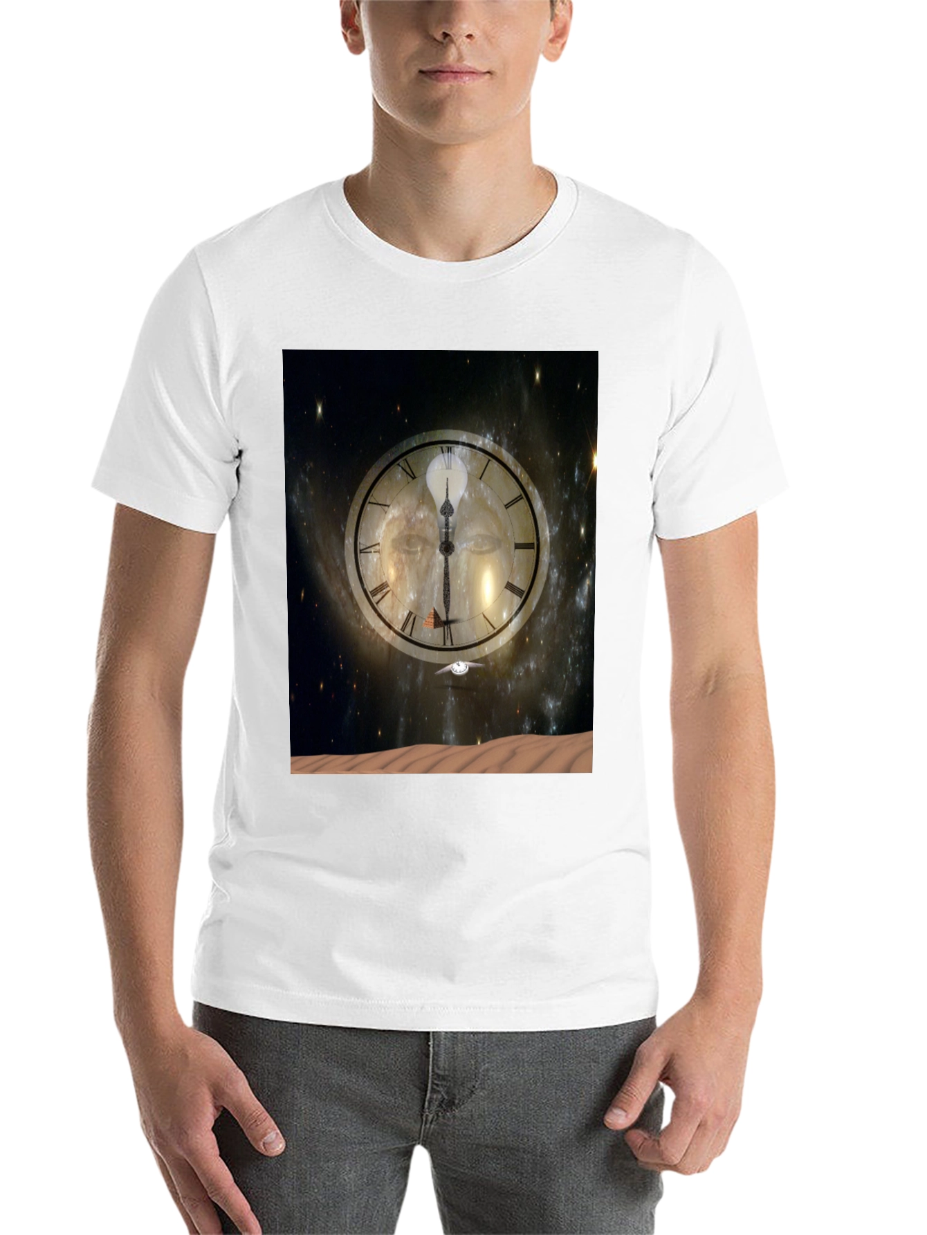 Black Time & Space Graphic Tee - Black Cotton Comfort view 14