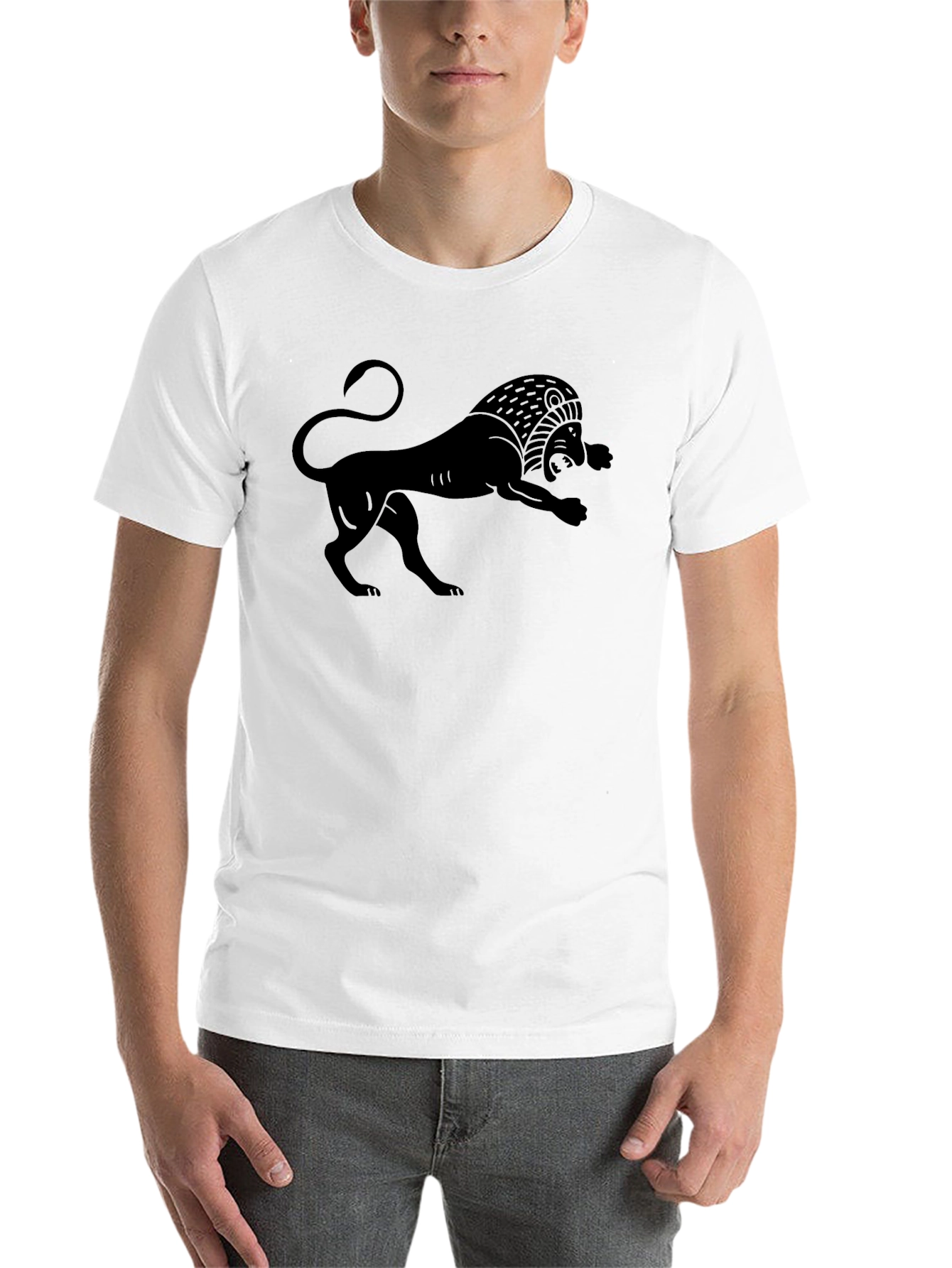 Black Black Lion Graphic Tee - Bold Statement Shirt view 14