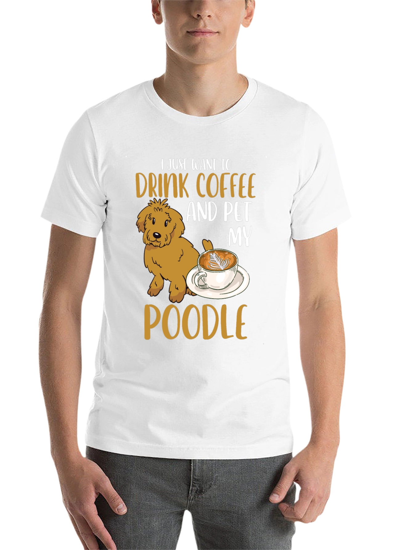 Black Drink Coffee & Pet My Poodle T-Shirt view 14
