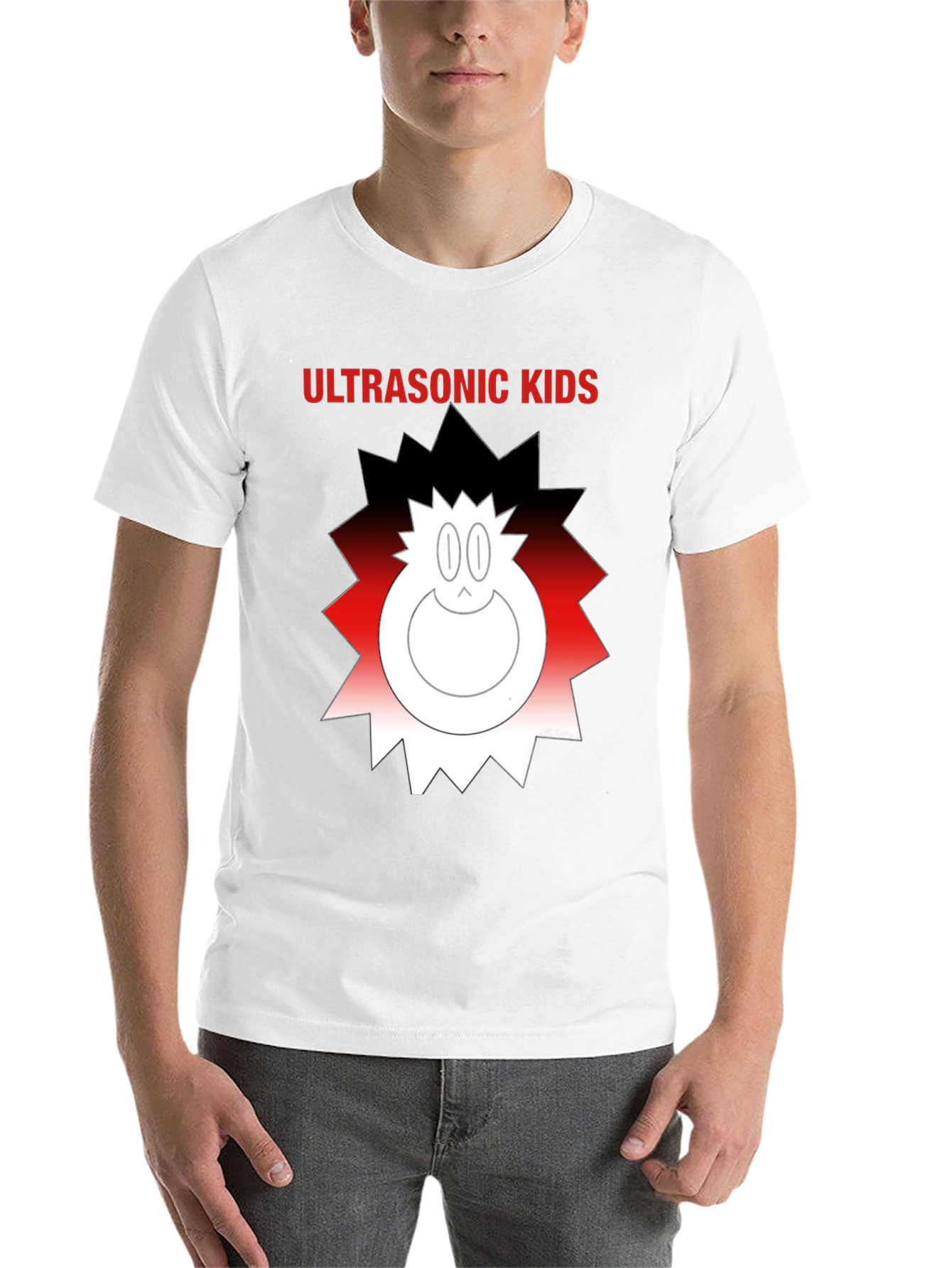 Black Ultrasonic Kids Graphic Tee - Funky Cartoon Design view 14