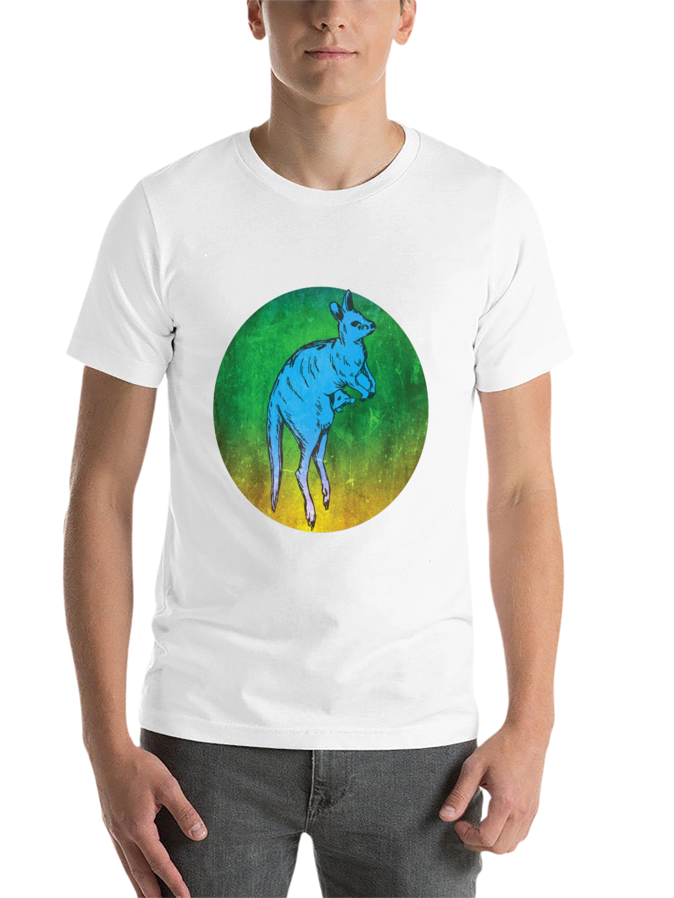 Black Kangaroo Graphic T-Shirt - Unique Animal Design view 14
