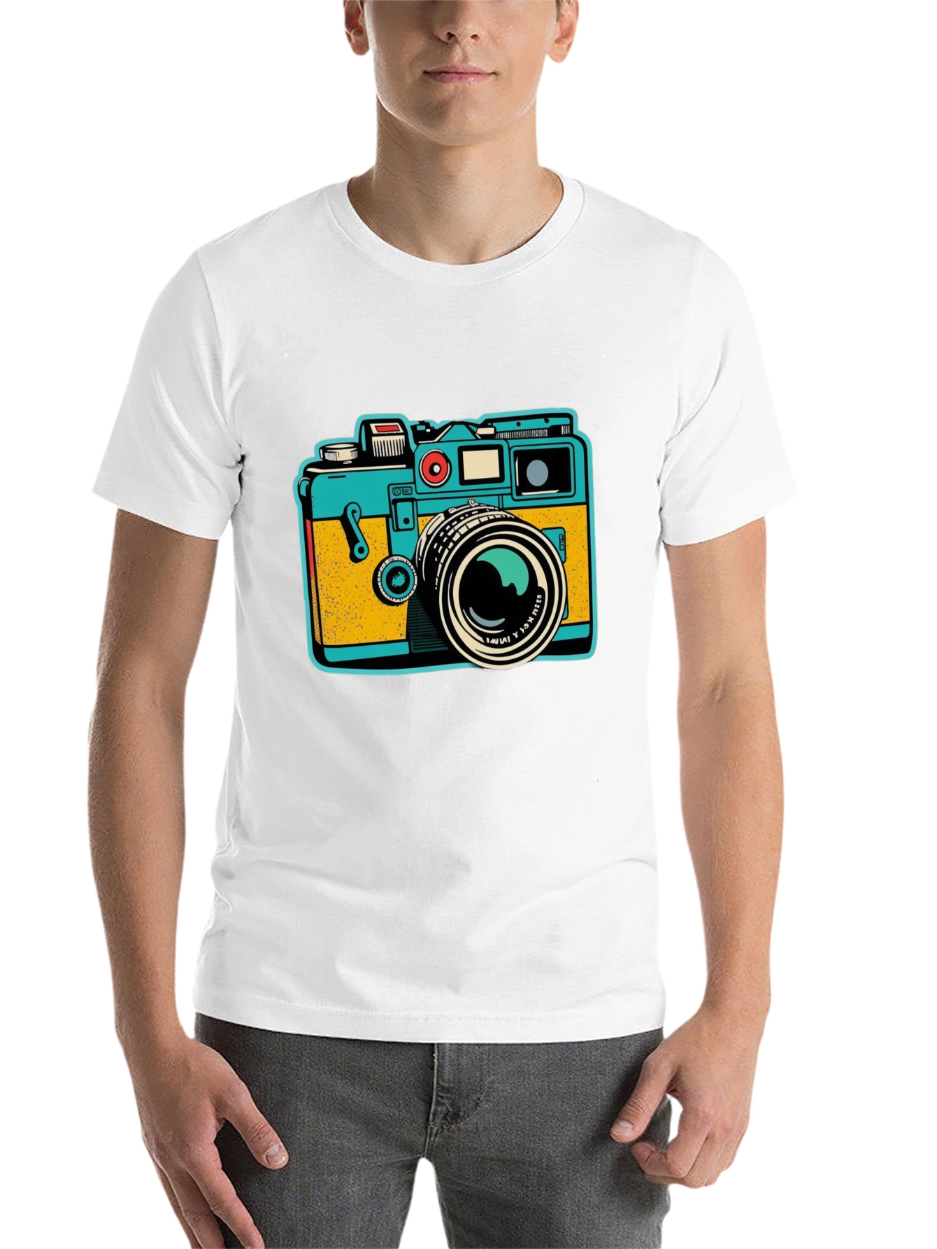 Black Retro Camera Graphic T-Shirt view 14
