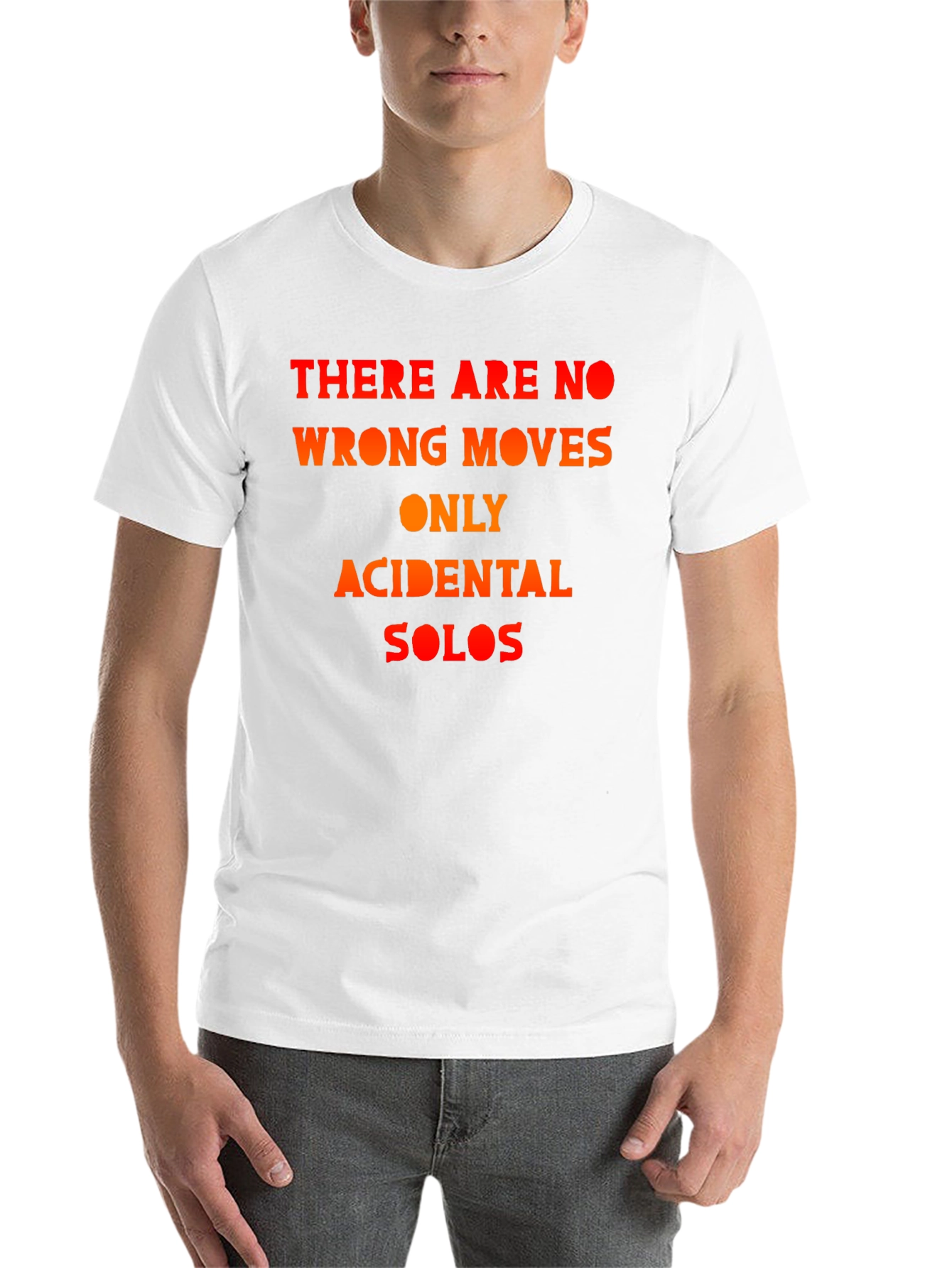 Black Funny "Accidental Solos" Black T-Shirt view 14