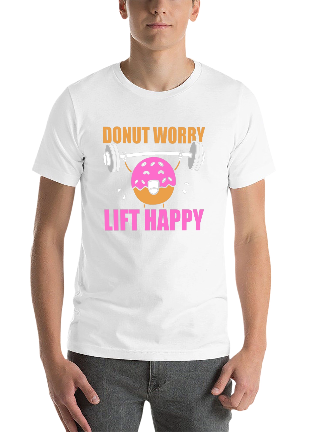 Black Donut Worry Lift Happy Graphic T-Shirt view 14