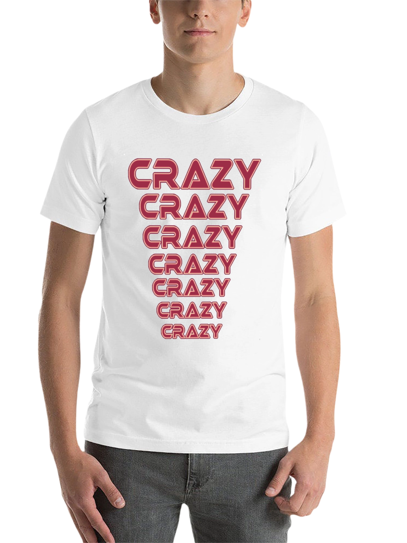 Black Crazy Graphic T-Shirt - Men's Black Tee view 14
