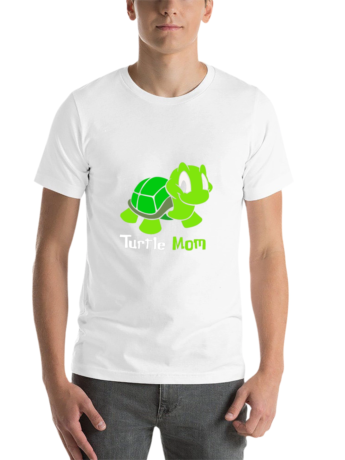 Black Turtle Mom T-Shirt - Cute Cartoon Turtle Design view 14