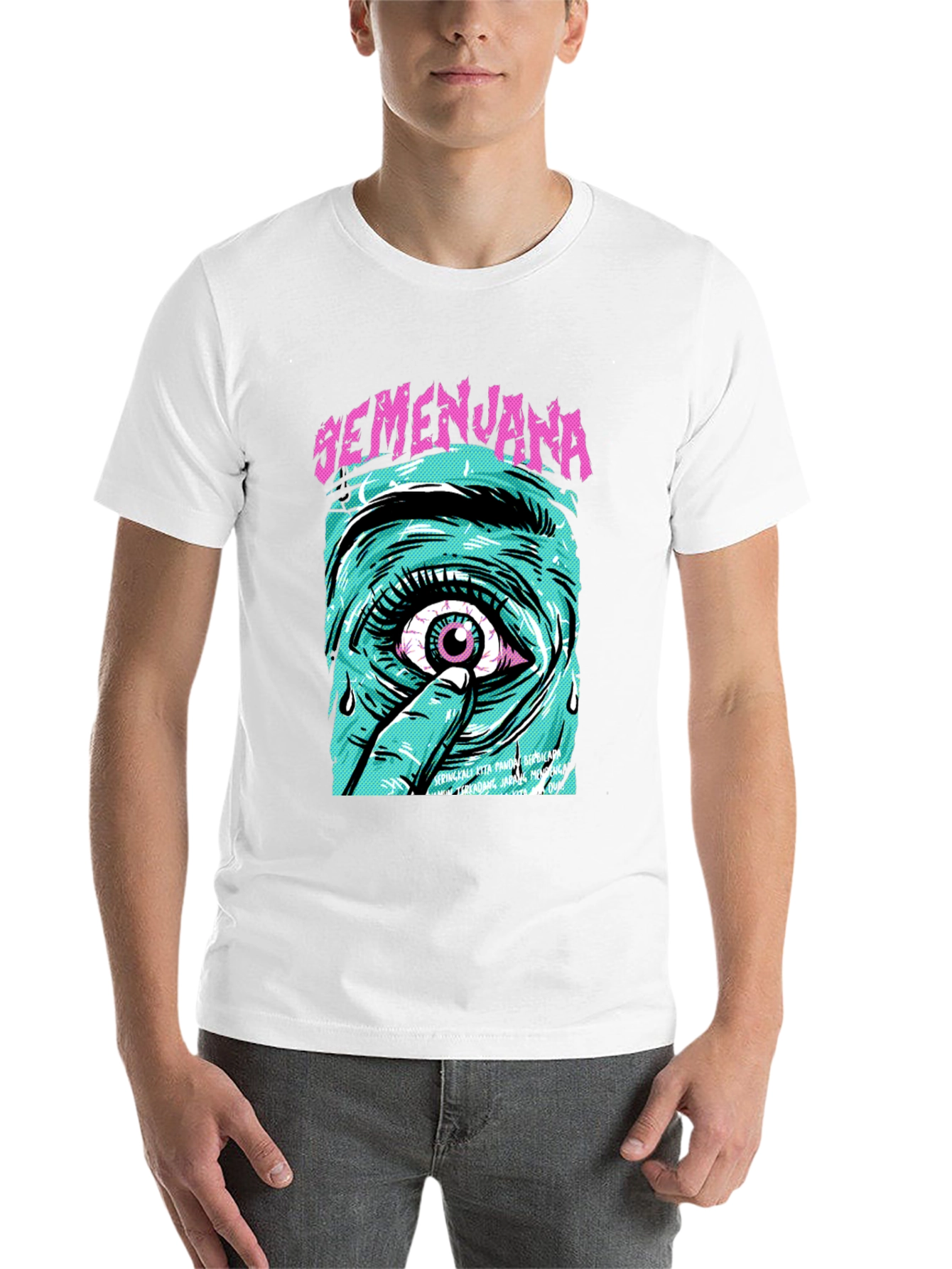 Black Eye Graphic Tee - Semenjana Black T-Shirt view 14