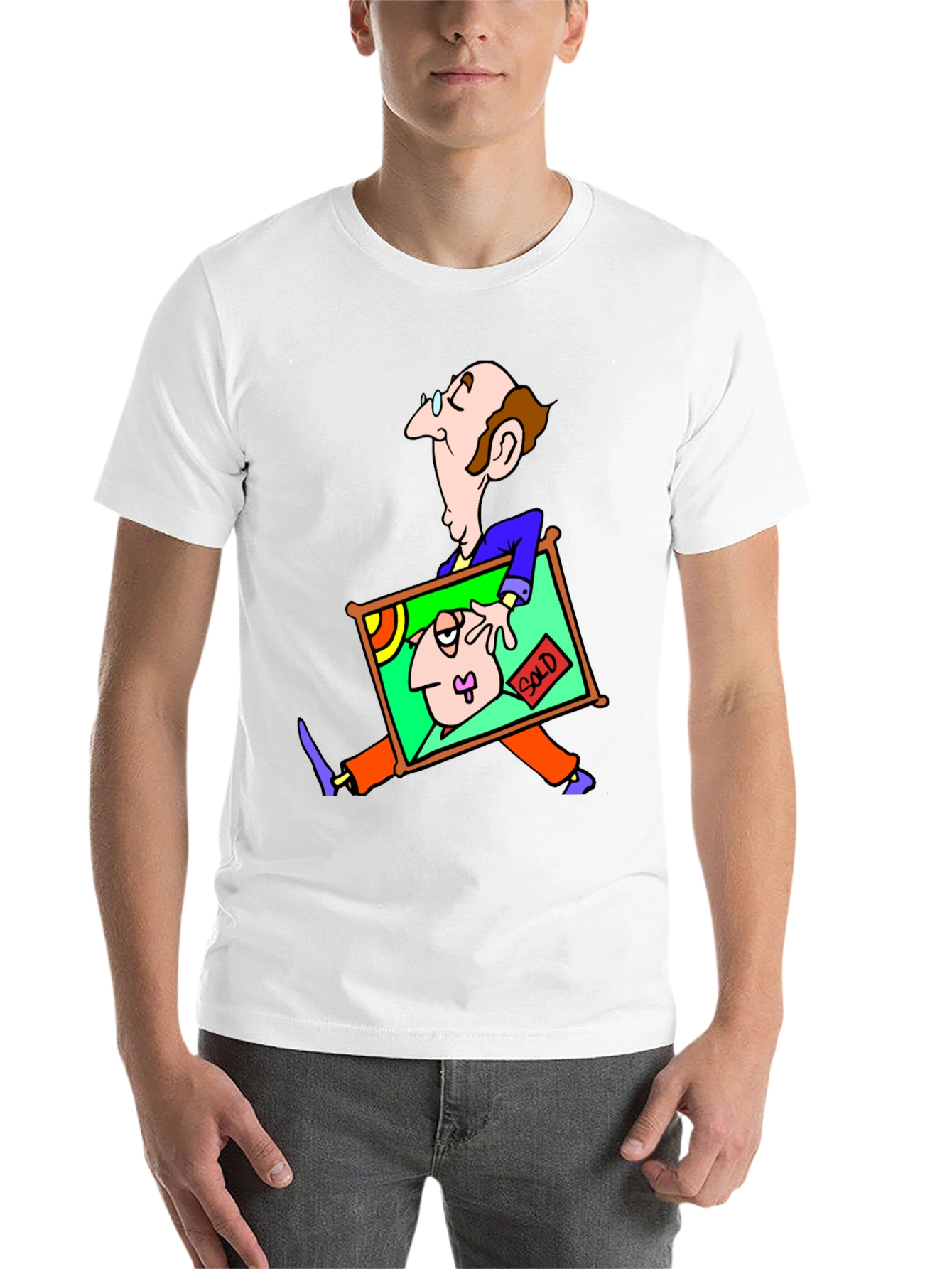Black Cartoon Art T-Shirt - Whimsical Graphic Tee view 14