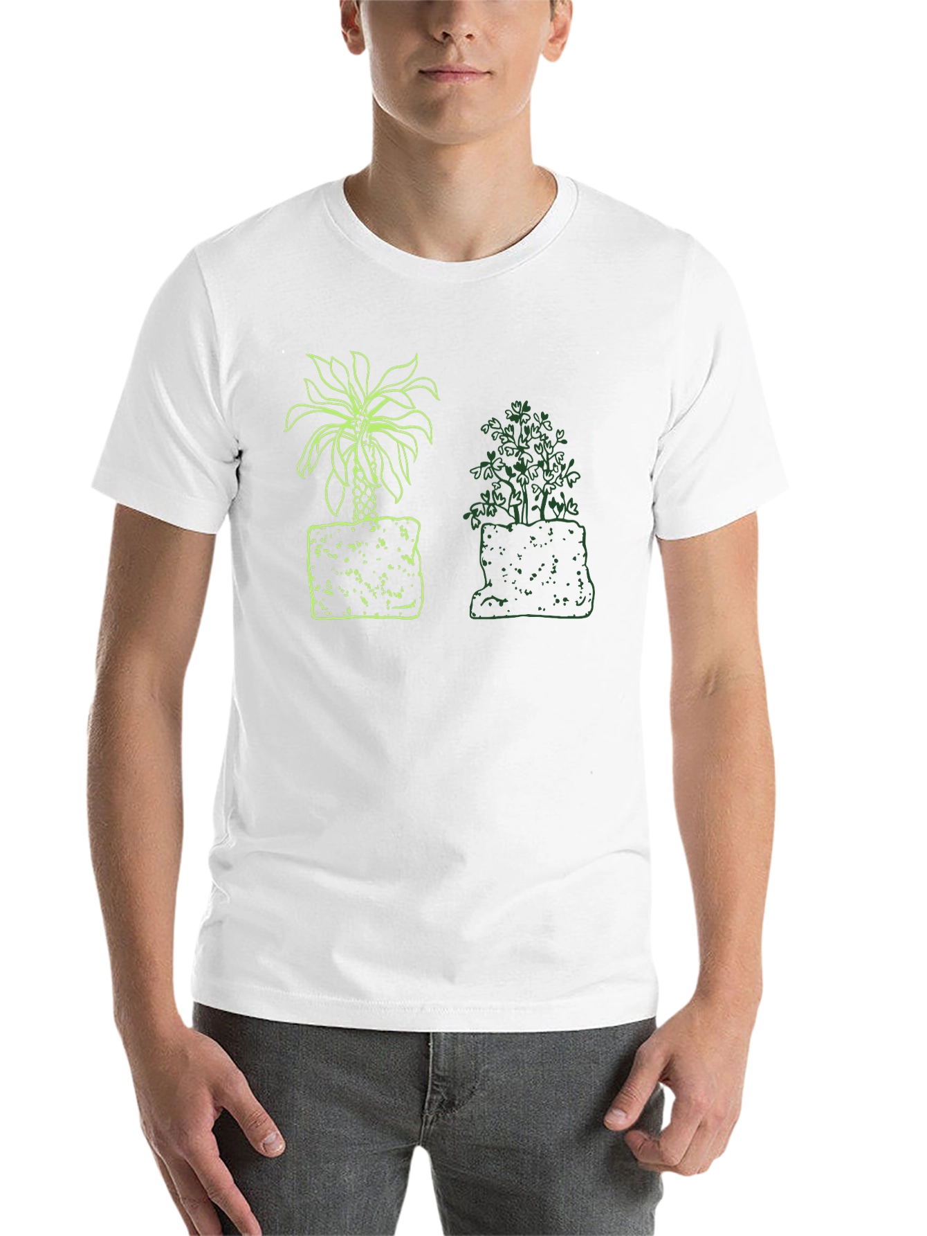 Black Palm & Shrub Graphic Black T-Shirt view 14
