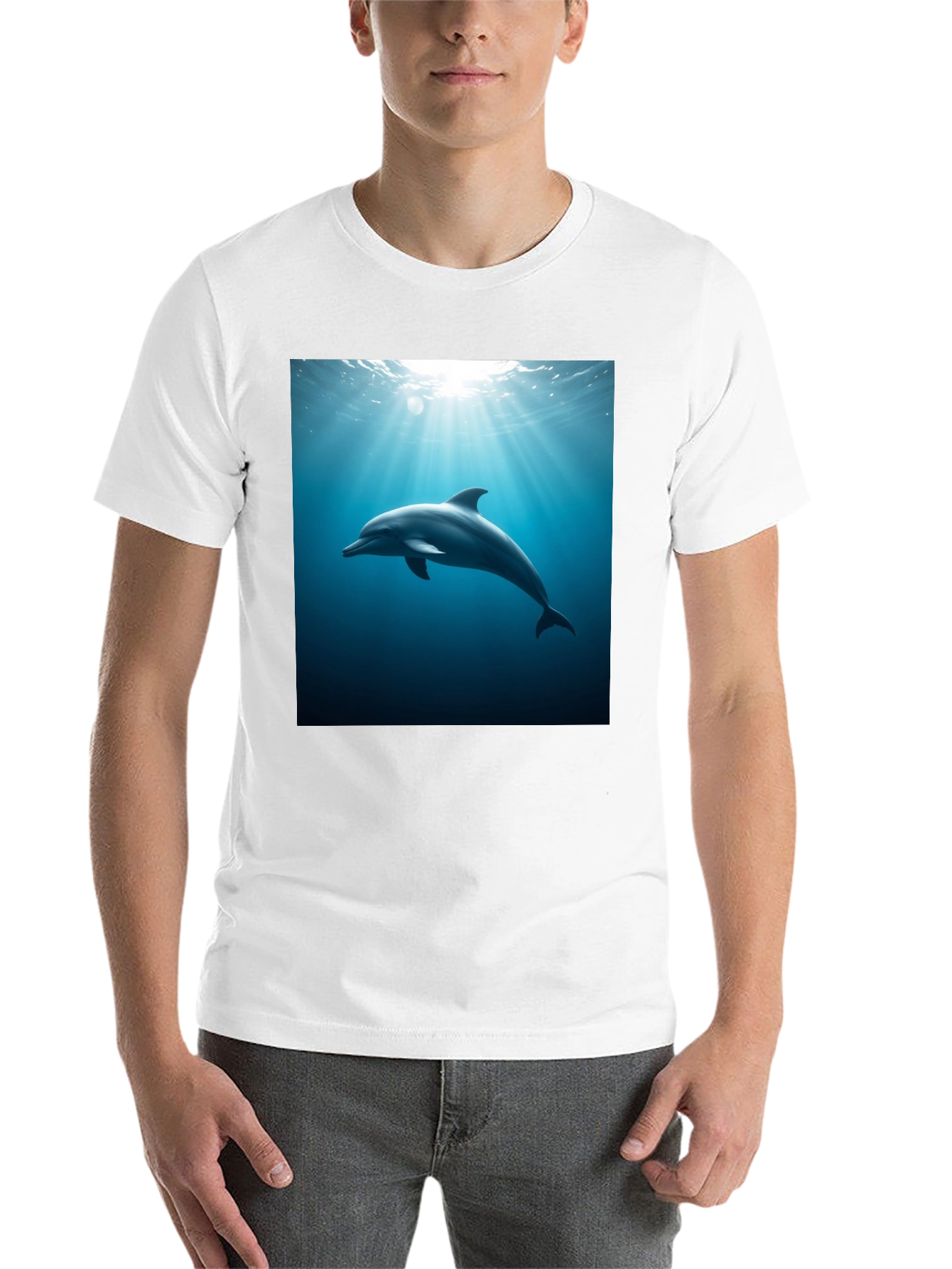 Black Dolphin Ocean Depths Graphic Tee - Black Cotton view 14