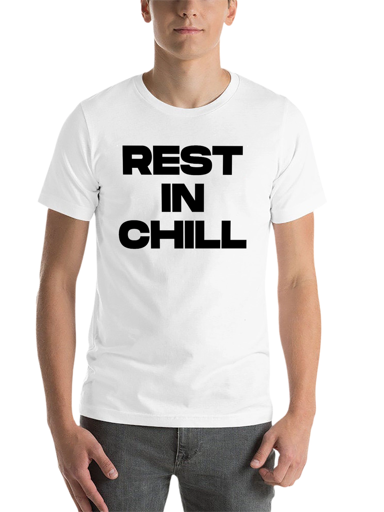 Rest In Chill Black Graphic Tee - Relaxed Style - 14