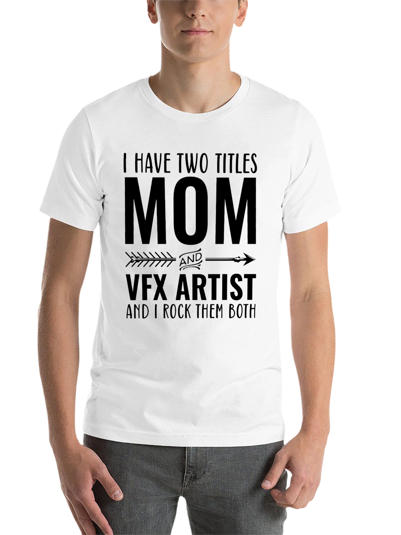 Black Mom & VFX Artist T-Shirt - I Rock Them Both! view 14