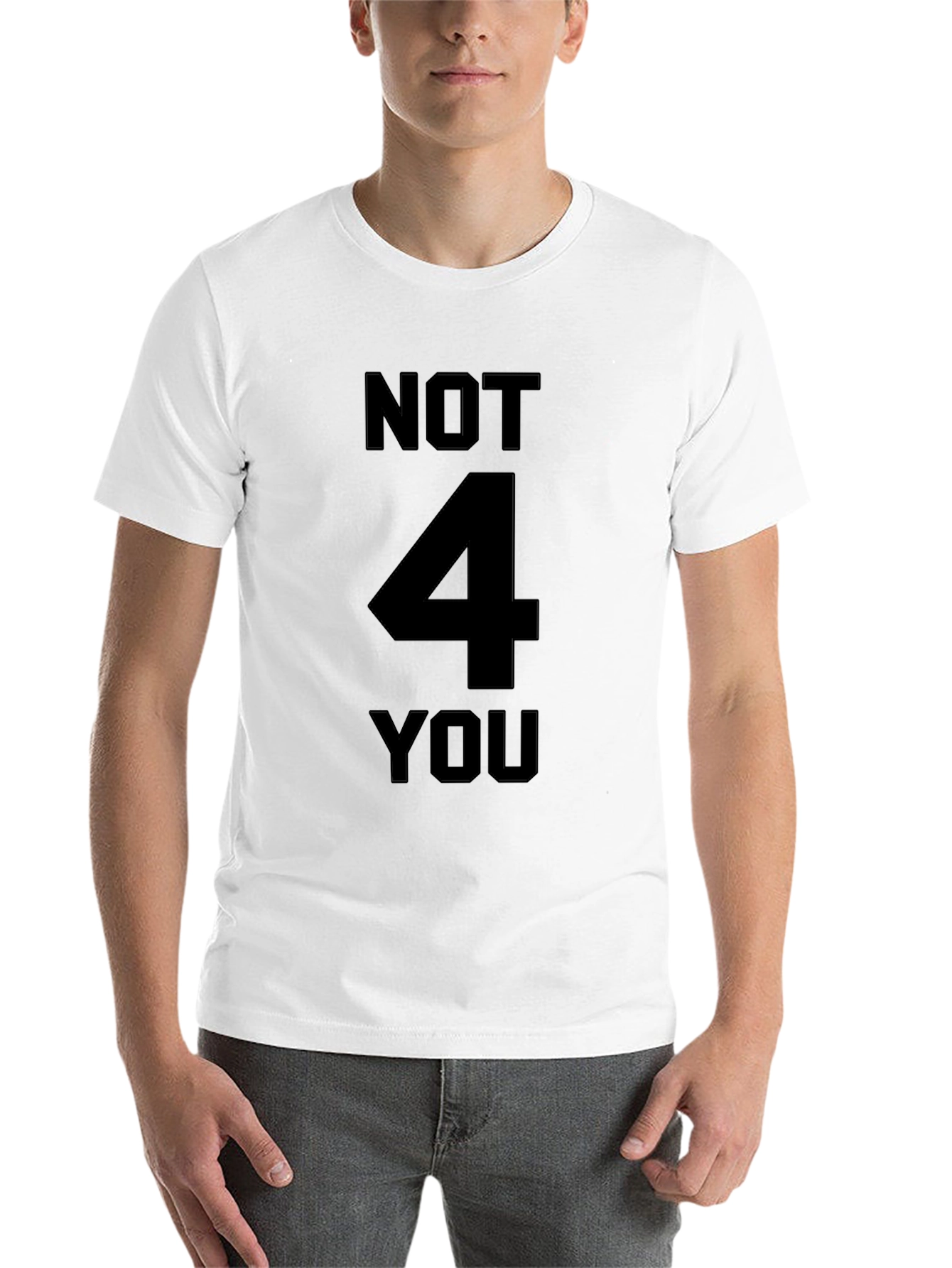 Black Not 4 You Graphic Tee - Black Cotton T-Shirt view 14