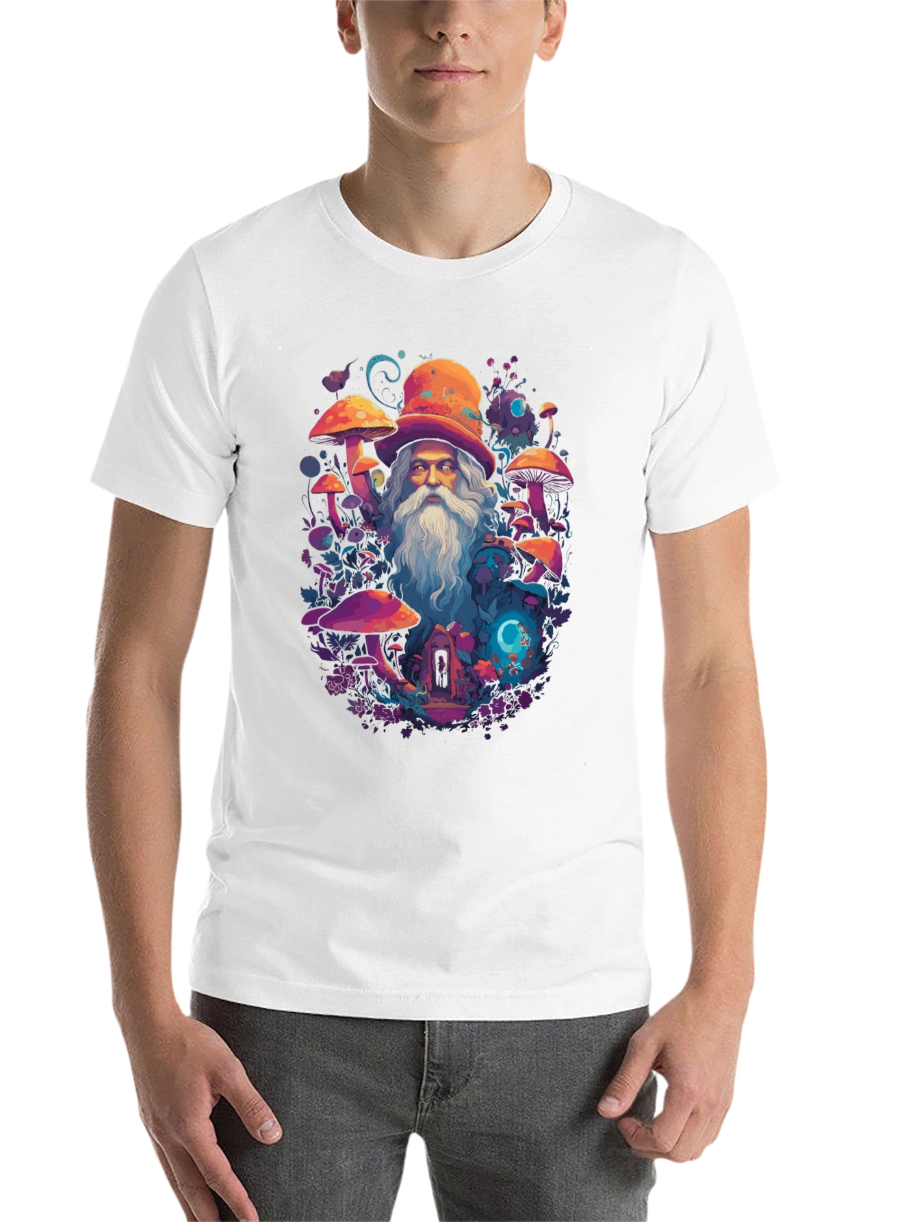 Black Wizard Mushroom Graphic Tee view 14