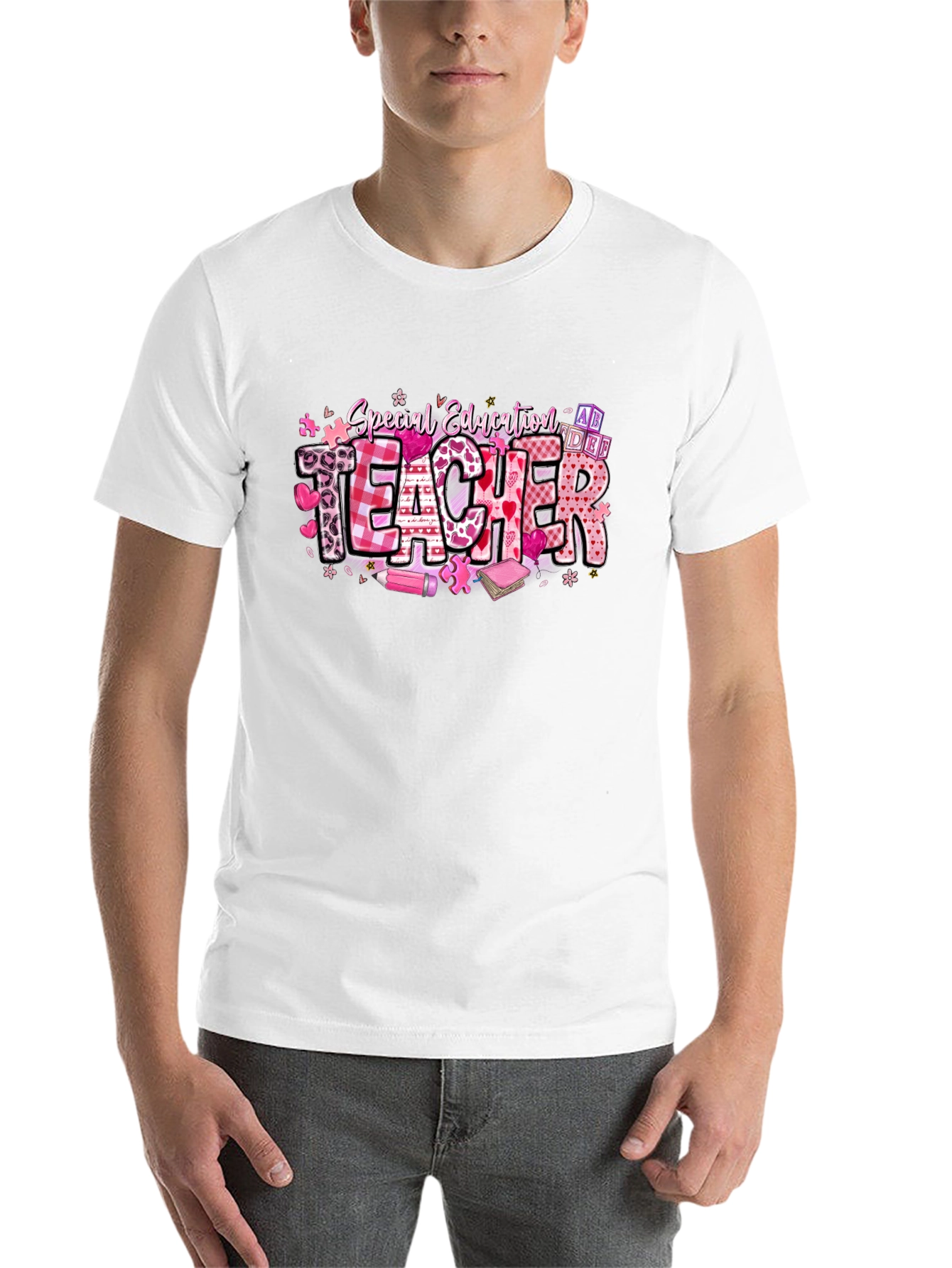 Black Special Education Teacher T-Shirt view 14