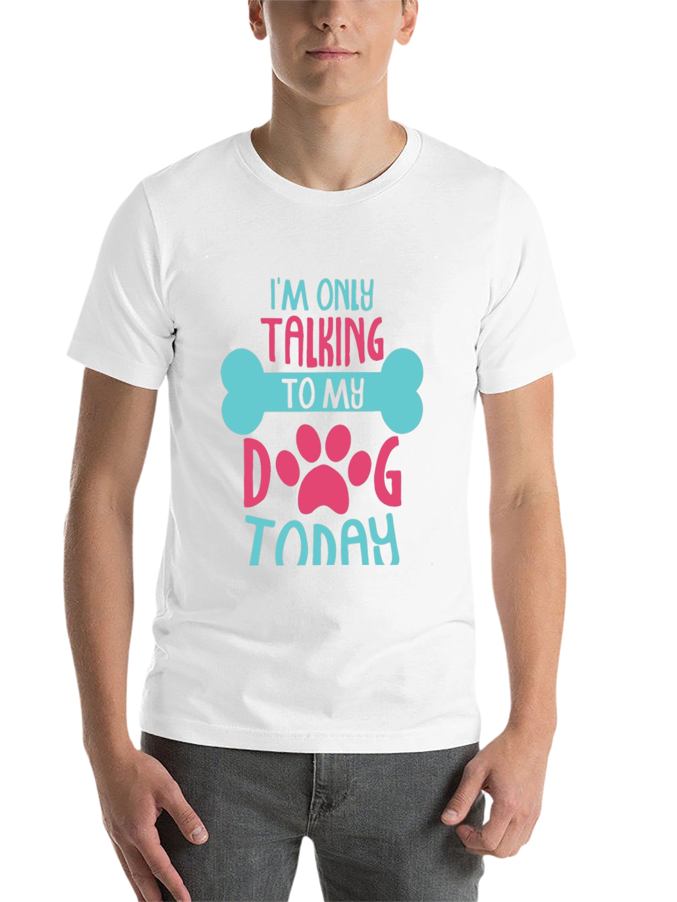Black Dog Lover T-Shirt: I'm Only Talking to My Dog Today! view 14