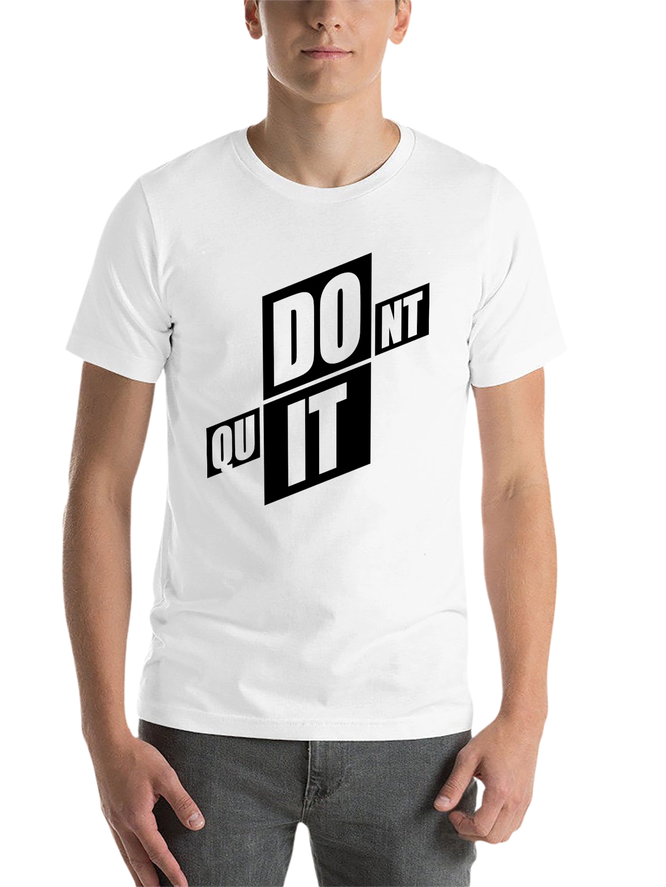 Black Motivational 'Do It' Black Graphic T-Shirt view 14