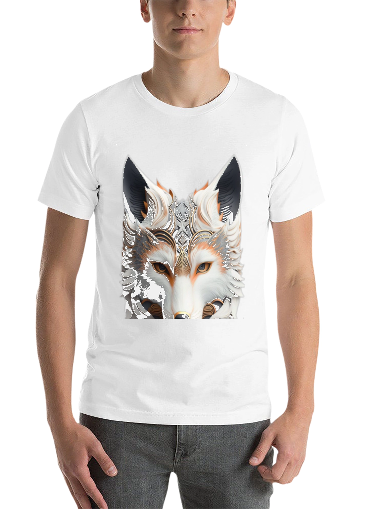 Black Fox Head Graphic Tee view 14