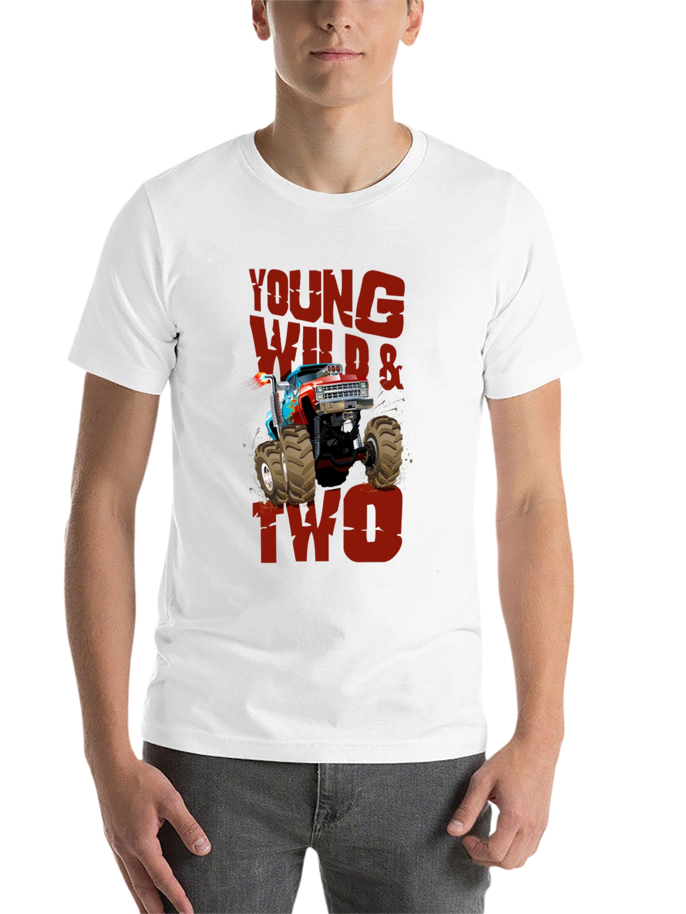 Black Young Wild & Two Monster Truck Tee view 14