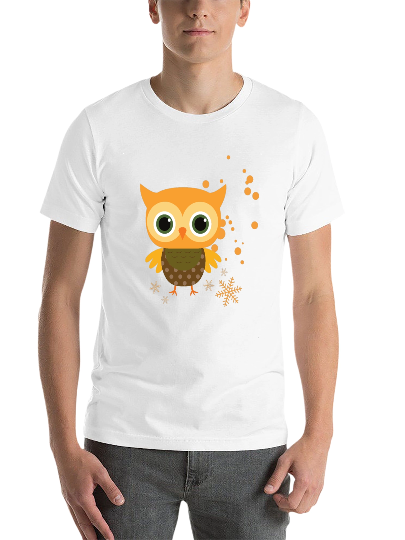 Black Cute Owl Graphic Tee - Black Short Sleeve Shirt view 14