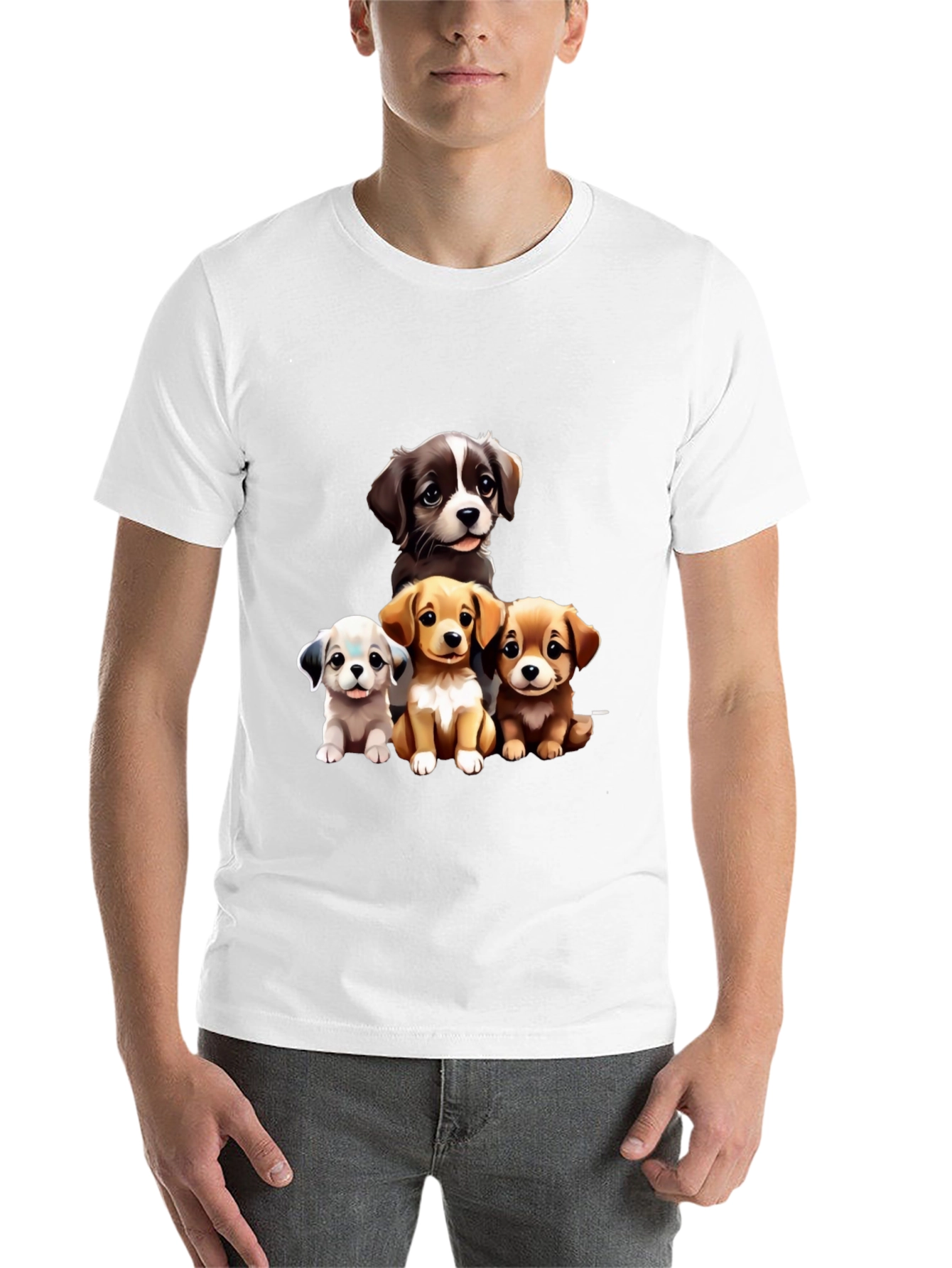 Black Puppy Pals Graphic Tee - Cute Dog Lover Shirt view 14