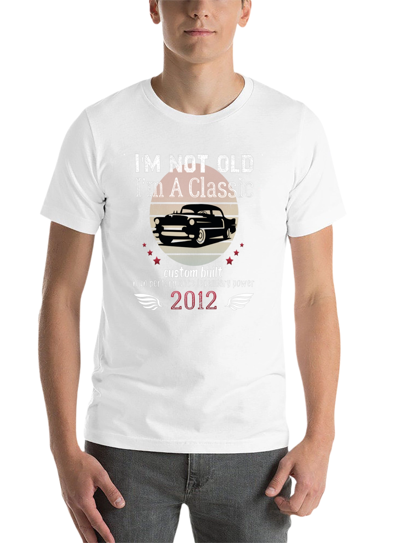 Black Classic Car Enthusiast T-Shirt - 'I'm Not Old' view 14