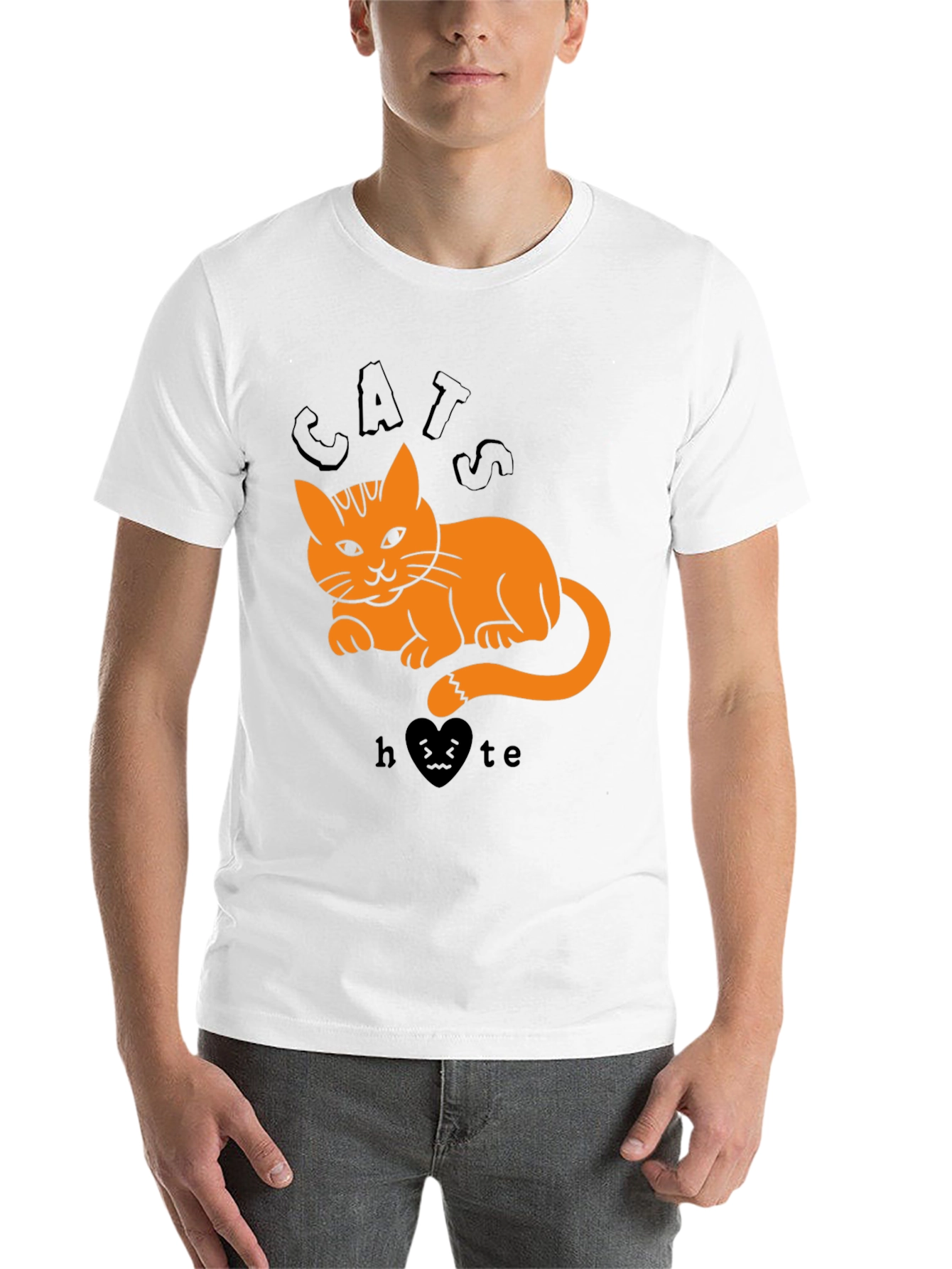 Black Cats Hate Heart Tee view 14