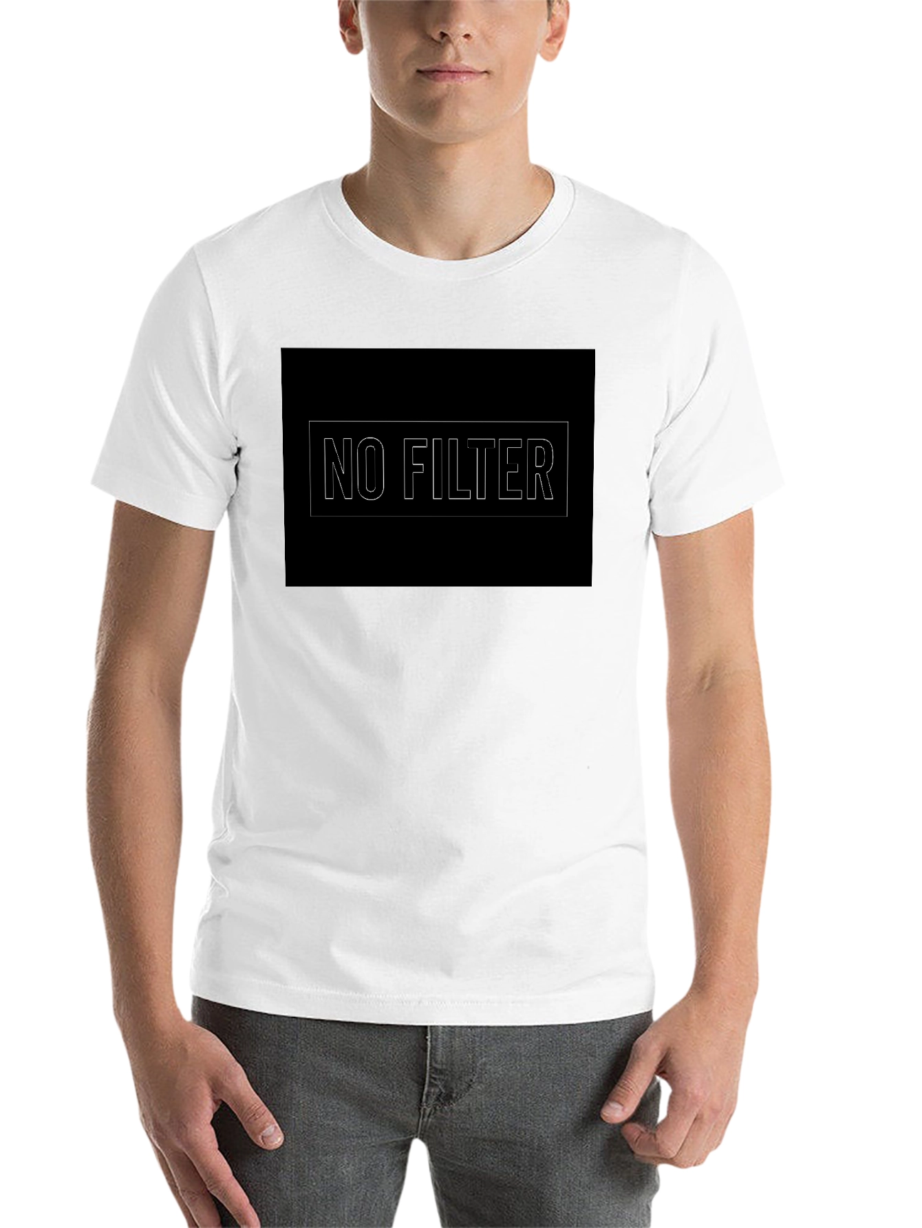 Black No Filter Graphic Tee - Mens Black T-Shirt view 14