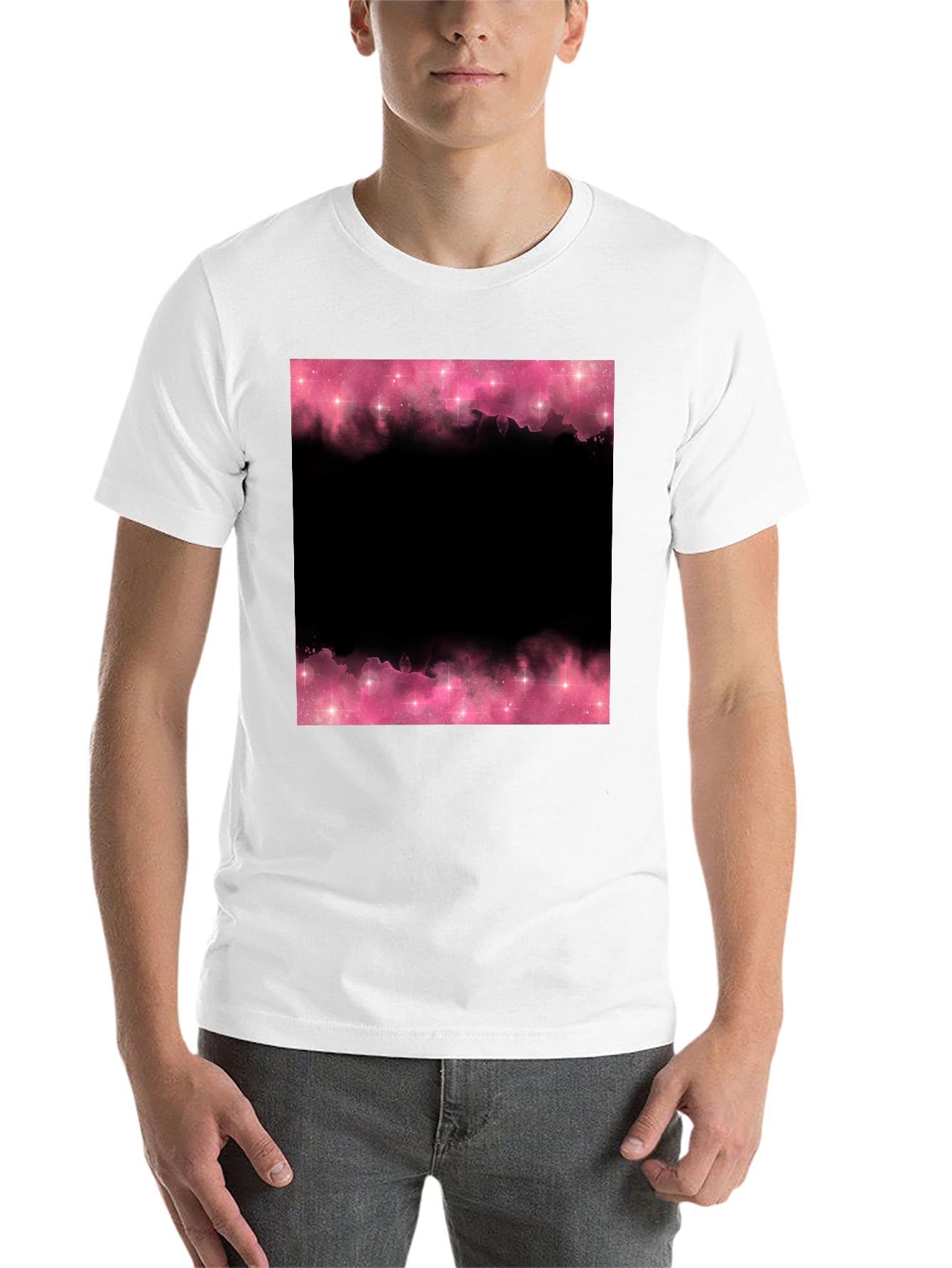 Black Pink Galaxy Black T-Shirt view 14