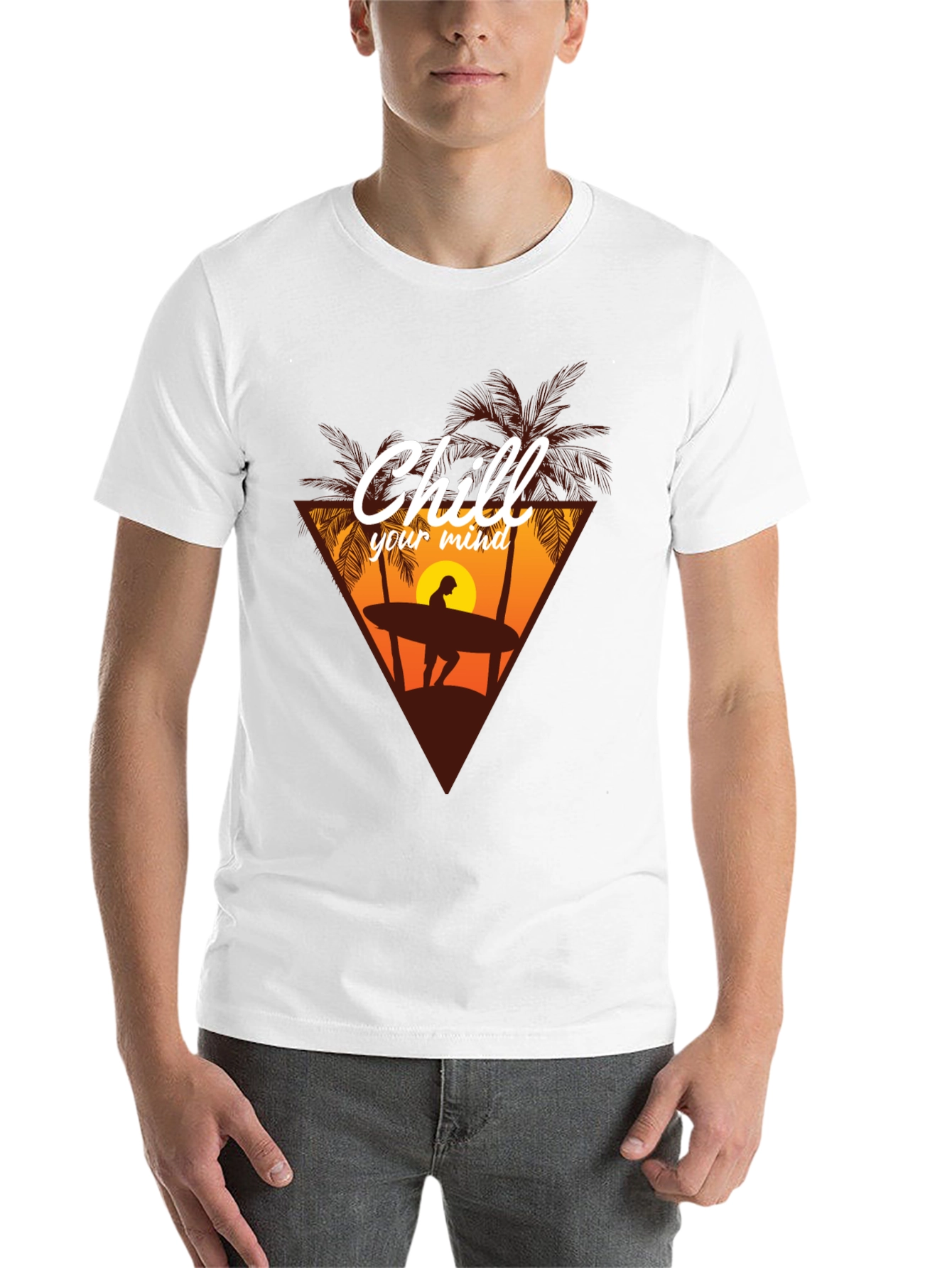 Black Chill Your Mind T-Shirt - Surfer Graphic Tee view 14