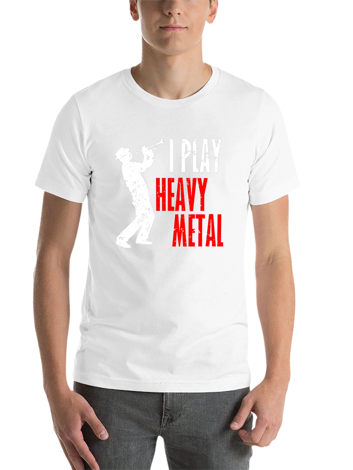 Black I Play Heavy Metal T-Shirt - Musician Humor Tee view 14