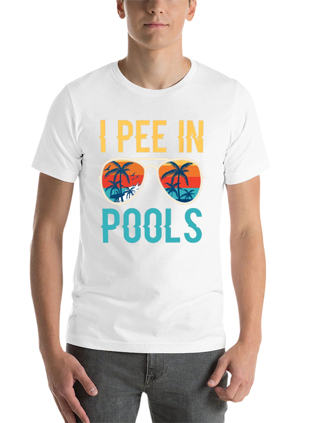 Black I Pee In Pools T-Shirt - Funny Summer Tee view 14