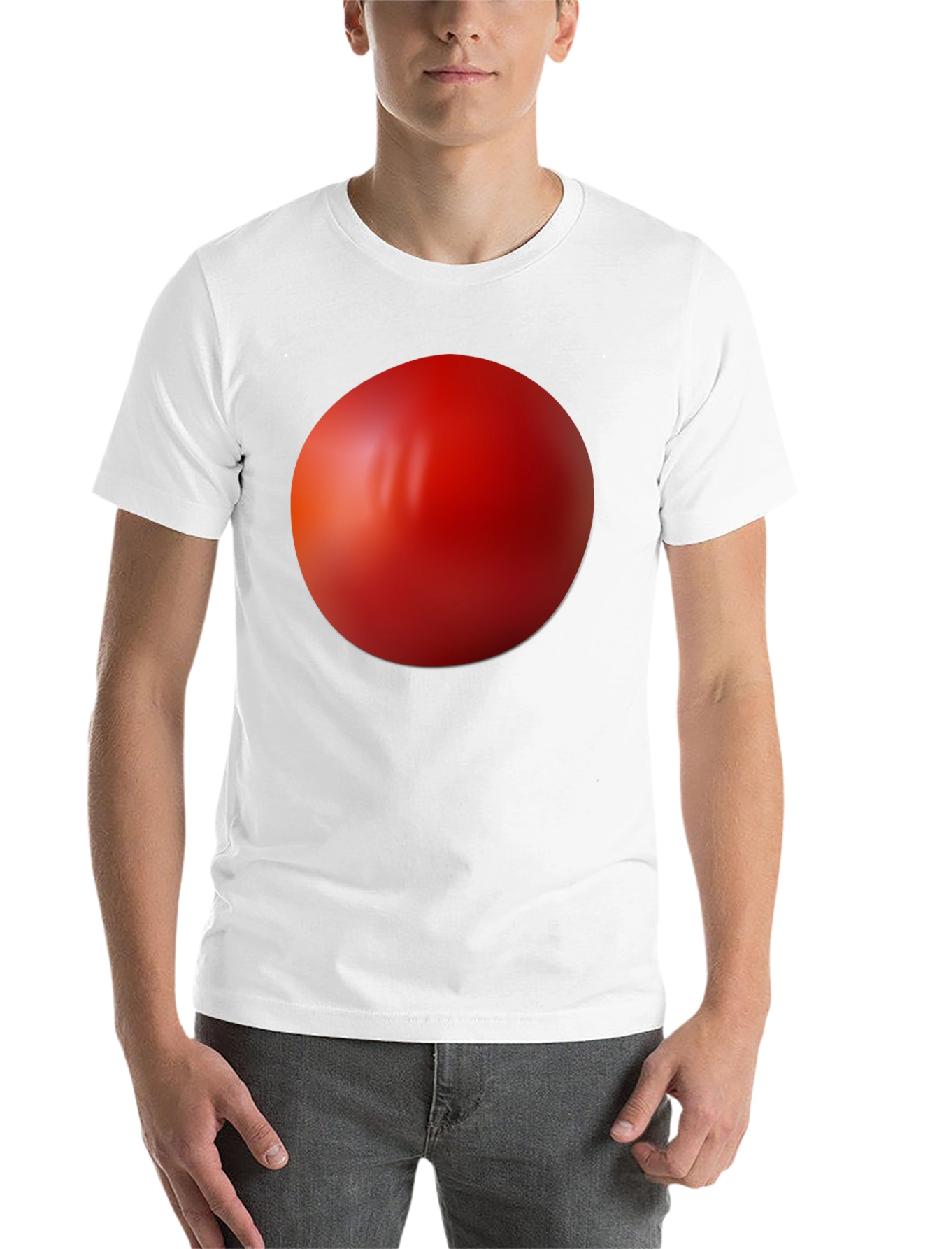 Black Red Sphere Graphic Black T-Shirt view 14