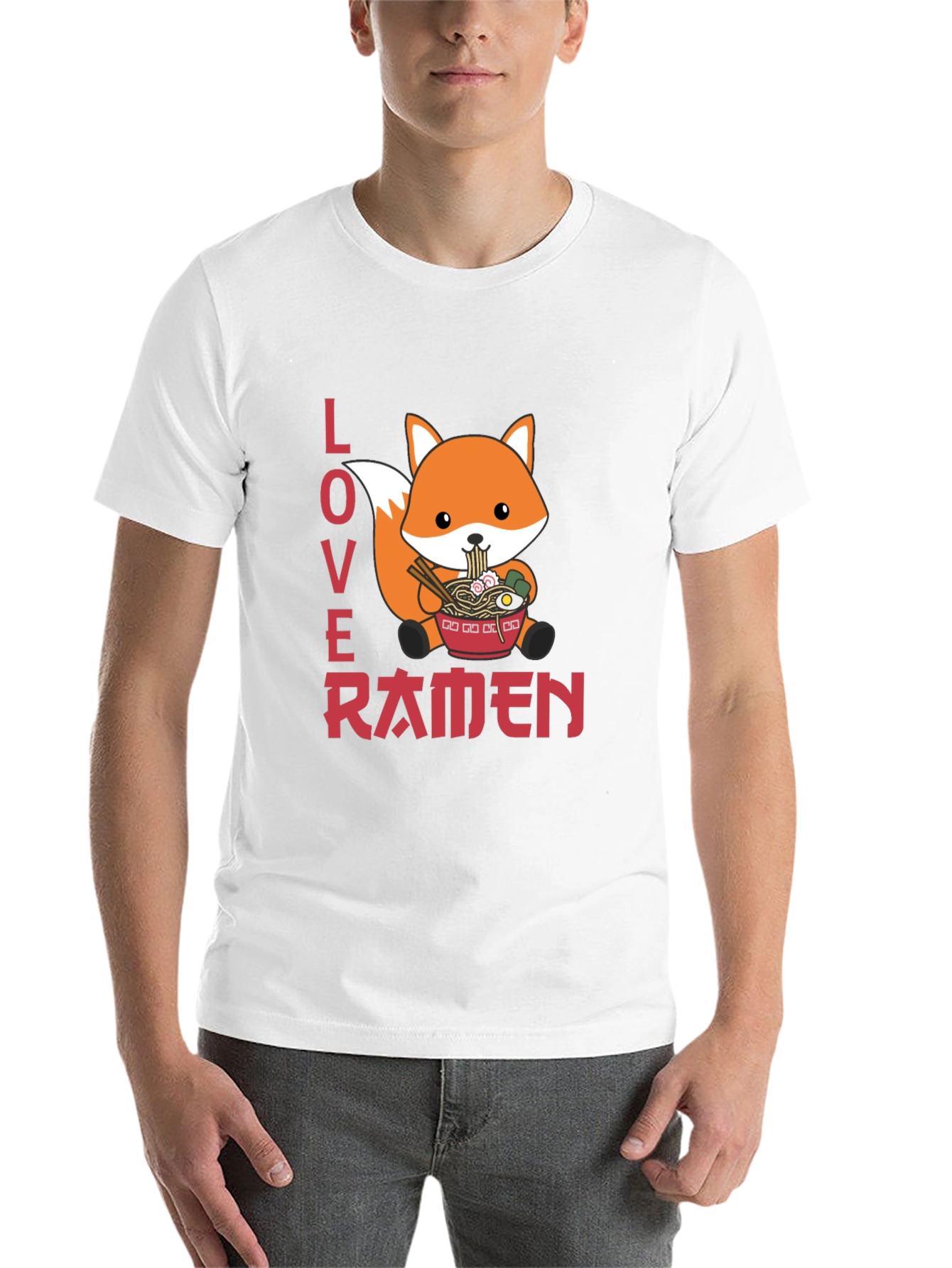 Black Fox Ramen Lover Graphic T-Shirt view 14