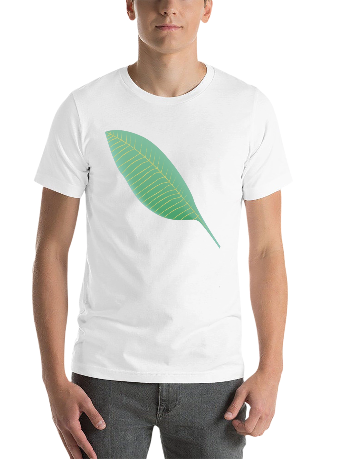 Black Leaf Graphic Black T-Shirt - Casual Style view 14