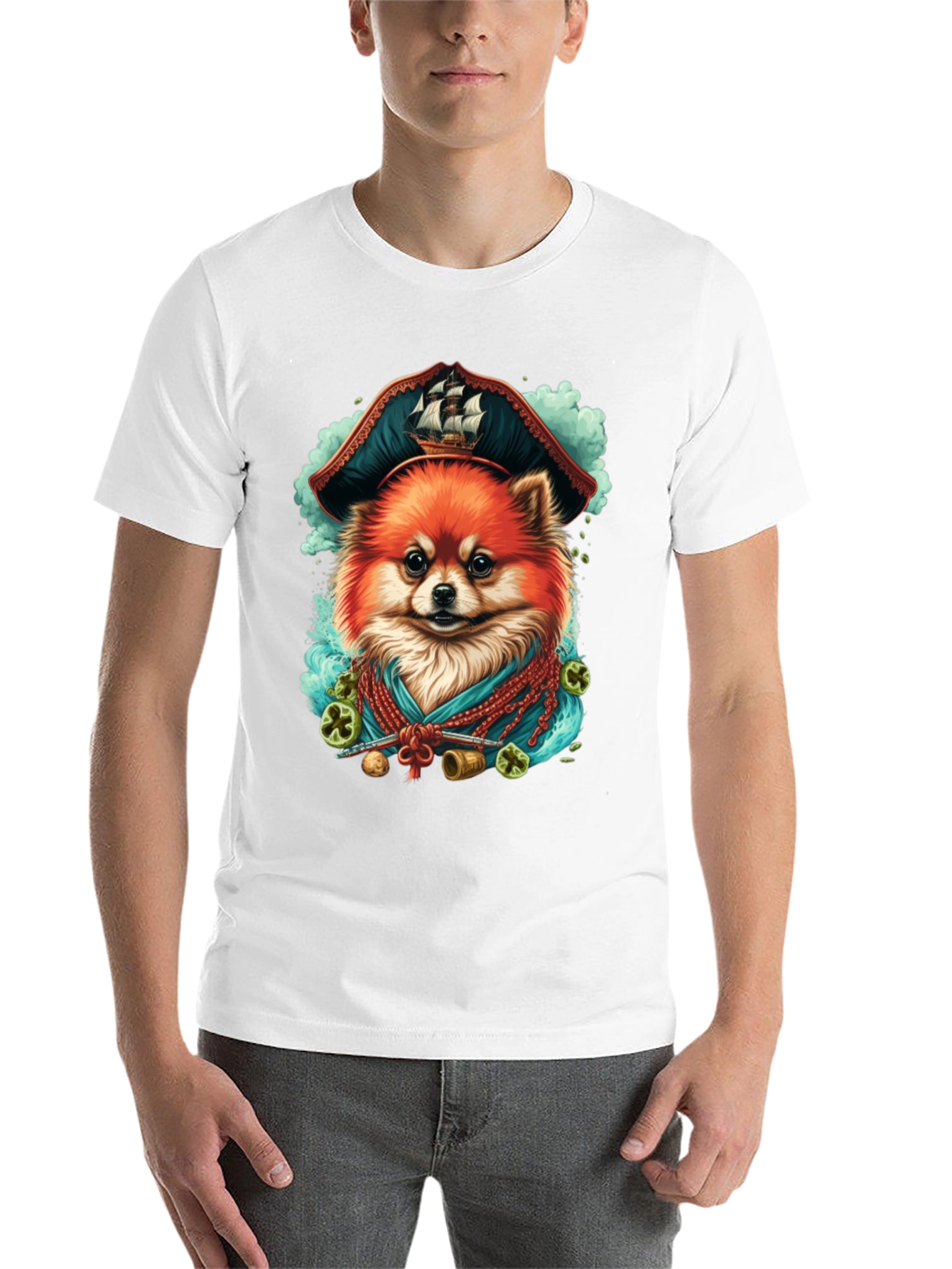 Pirate Dog T-Shirt - Pomeranian Pirate - 14